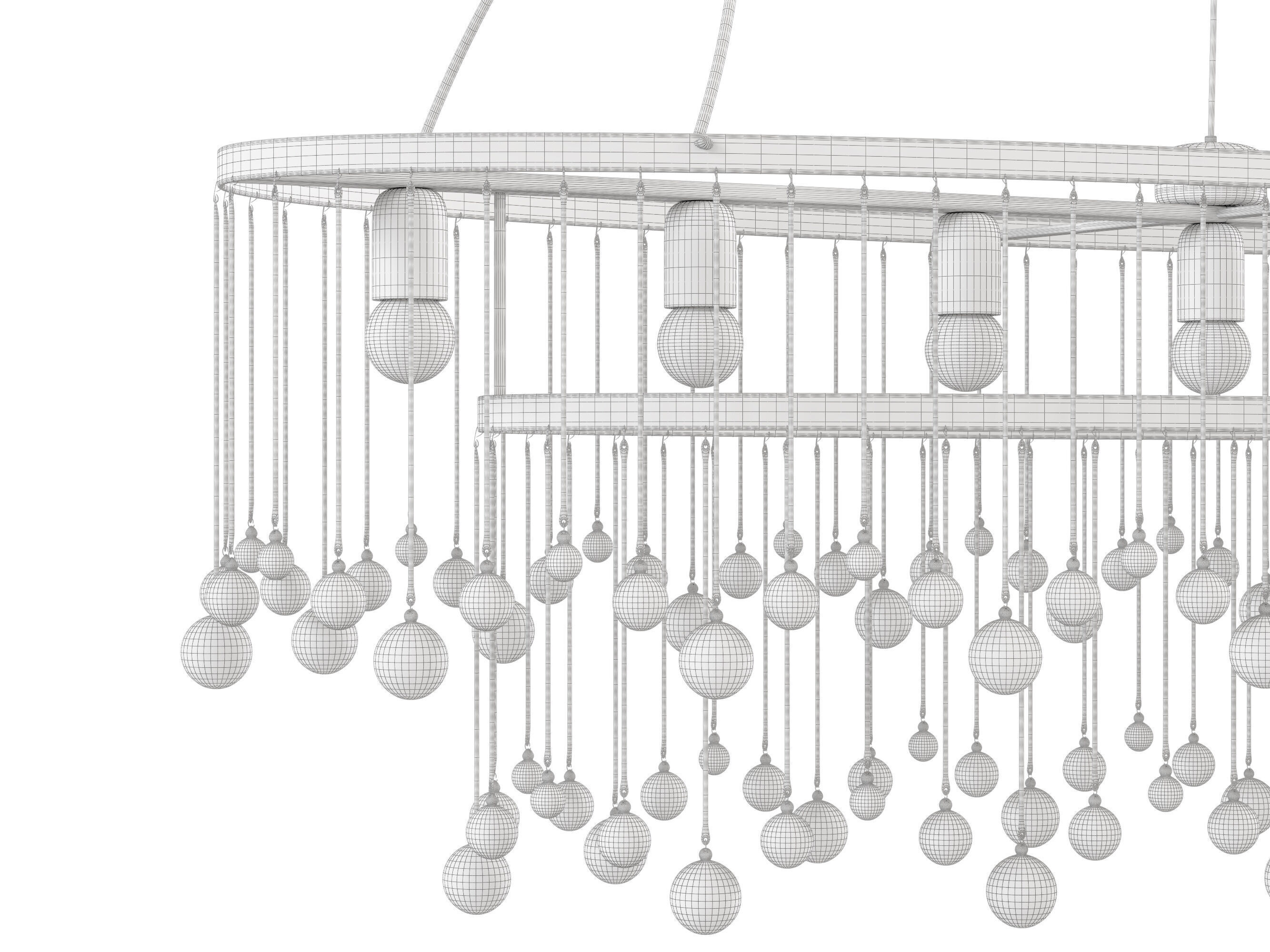 Aubrey Oval Chandelier 3D model_11
