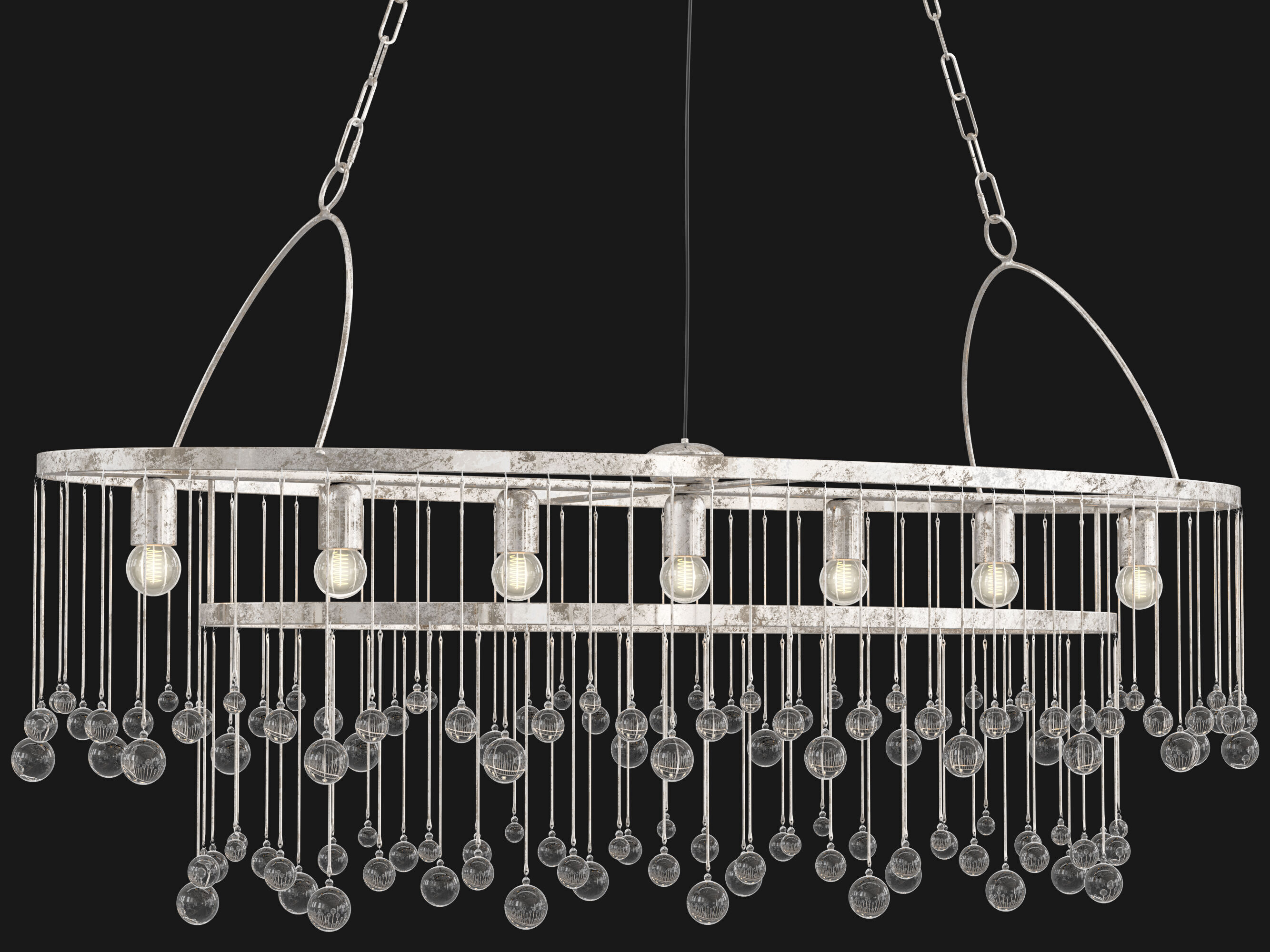 Aubrey Oval Chandelier 3D model_9