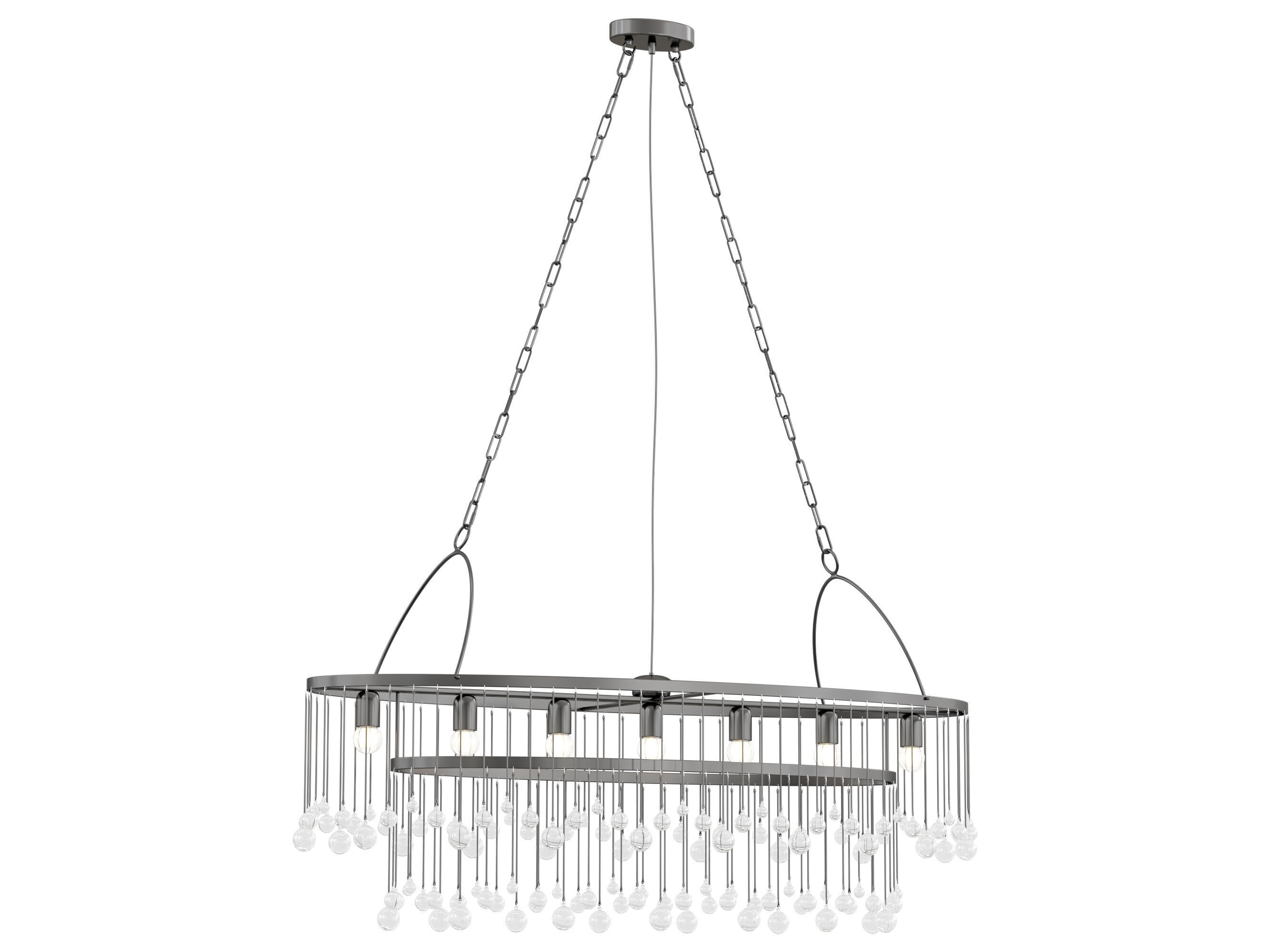 Aubrey Oval Chandelier 3D model_8