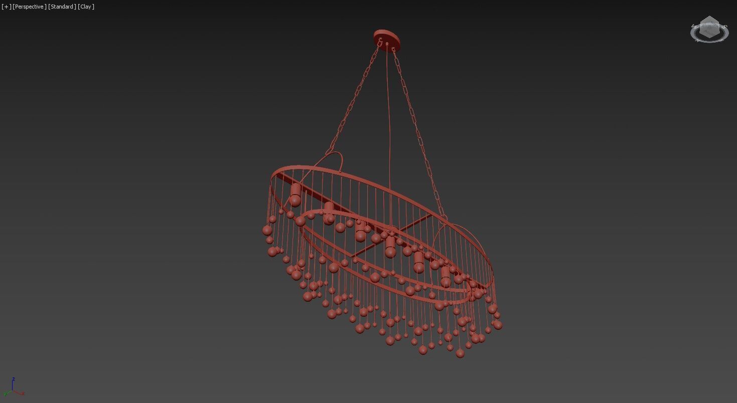 Aubrey Oval Chandelier 3D model_17