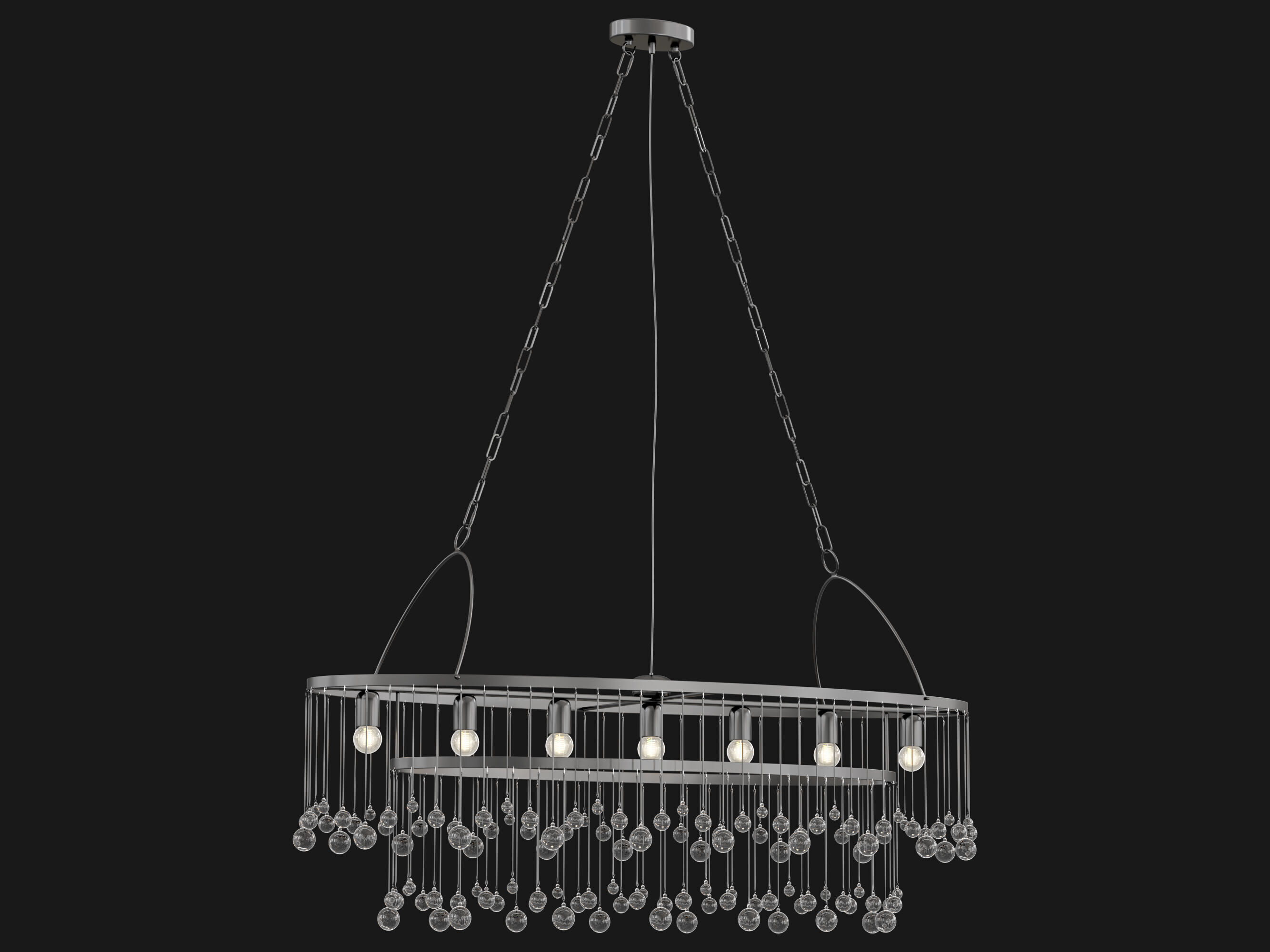 Aubrey Oval Chandelier 3D model_3