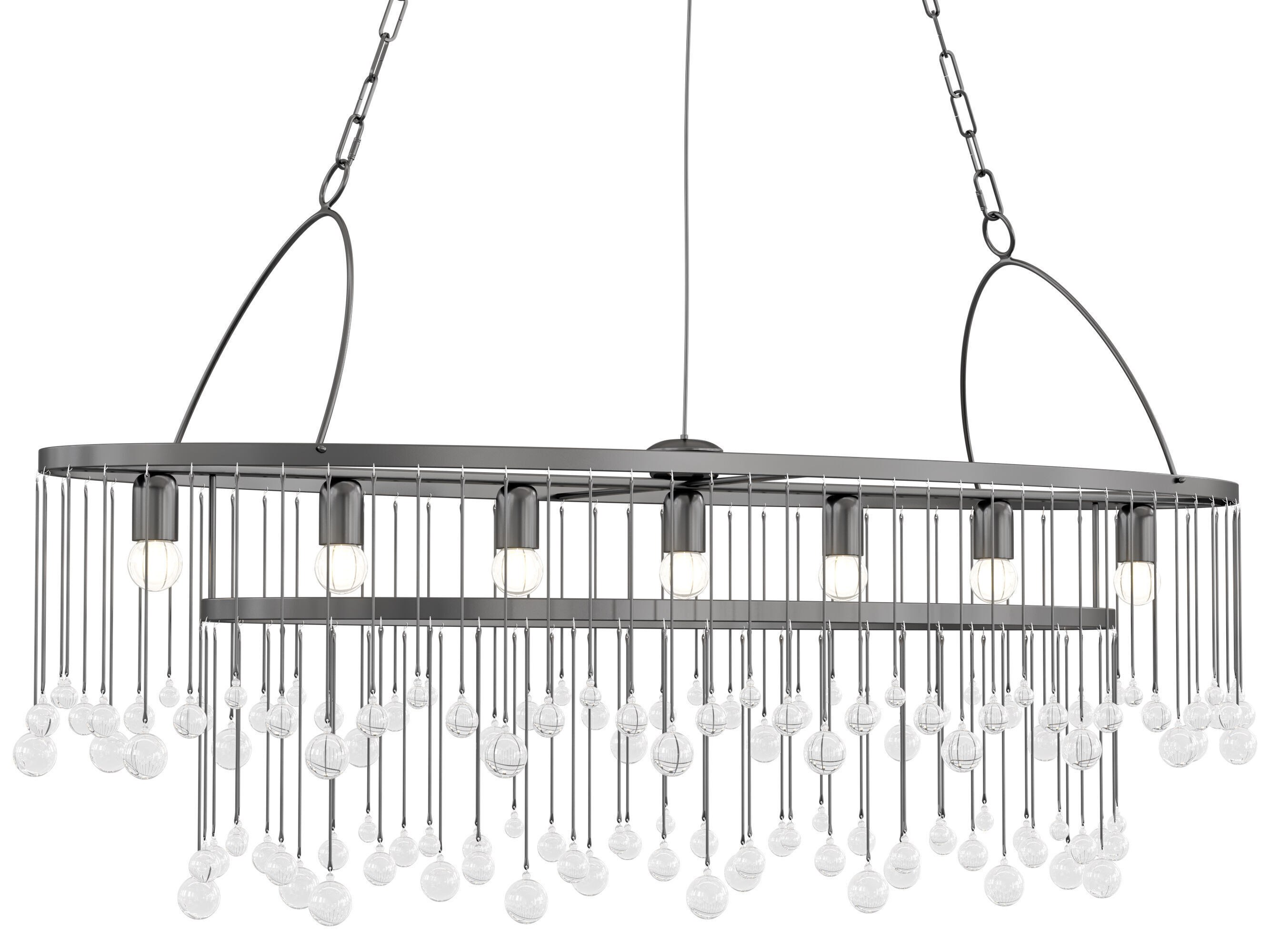 Aubrey Oval Chandelier 3D model_4