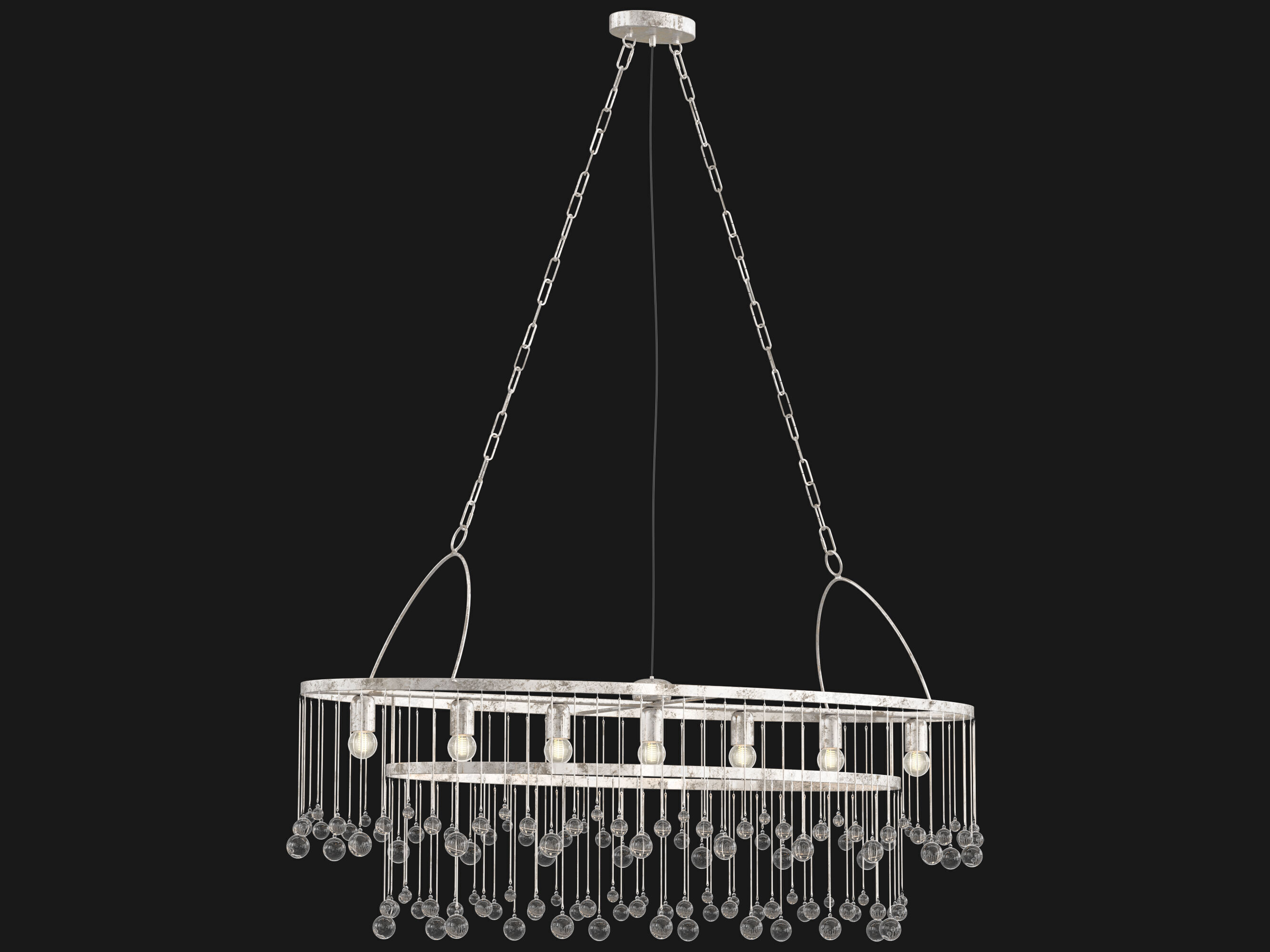 Aubrey Oval Chandelier 3D model_7