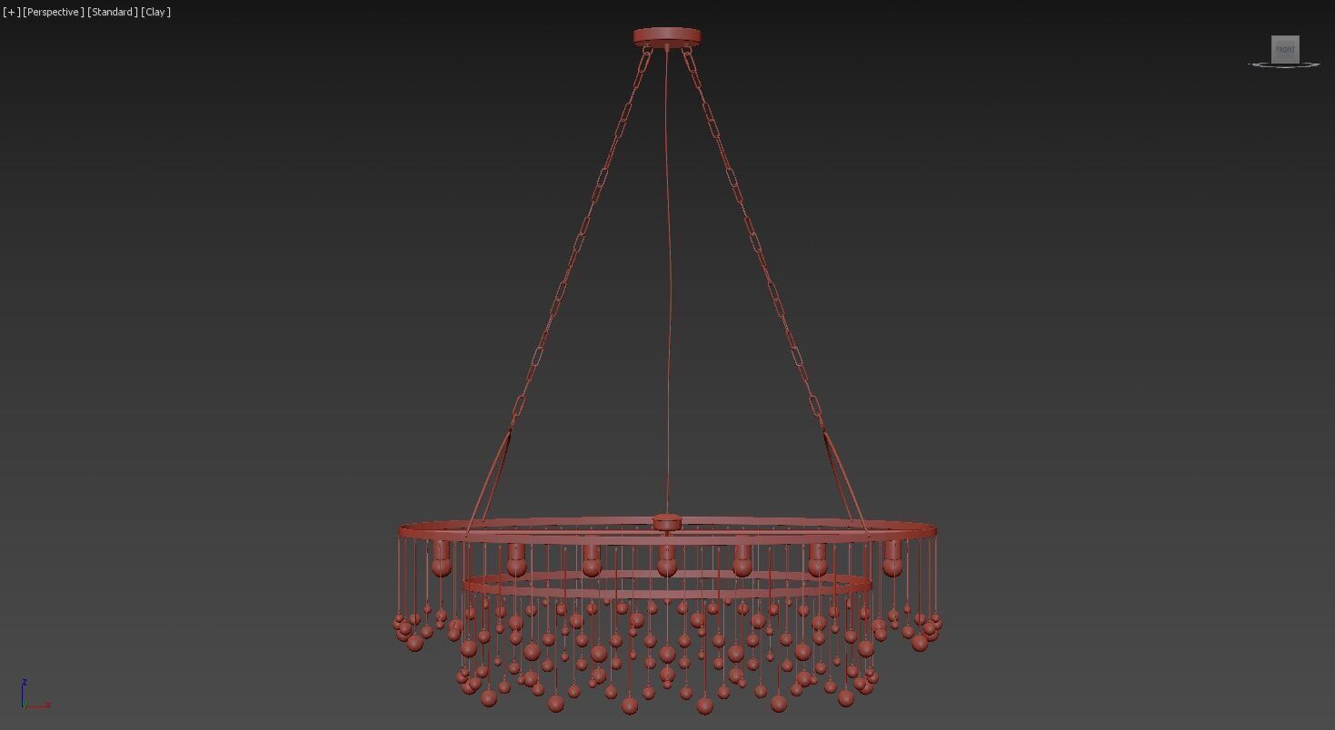 Aubrey Oval Chandelier 3D model_16