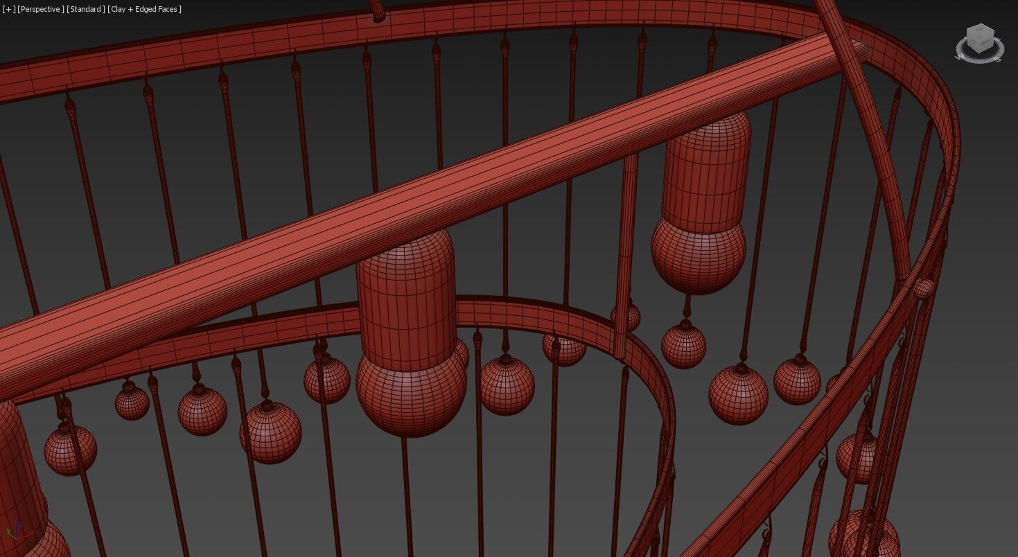 Aubrey Oval Chandelier 3D model_18