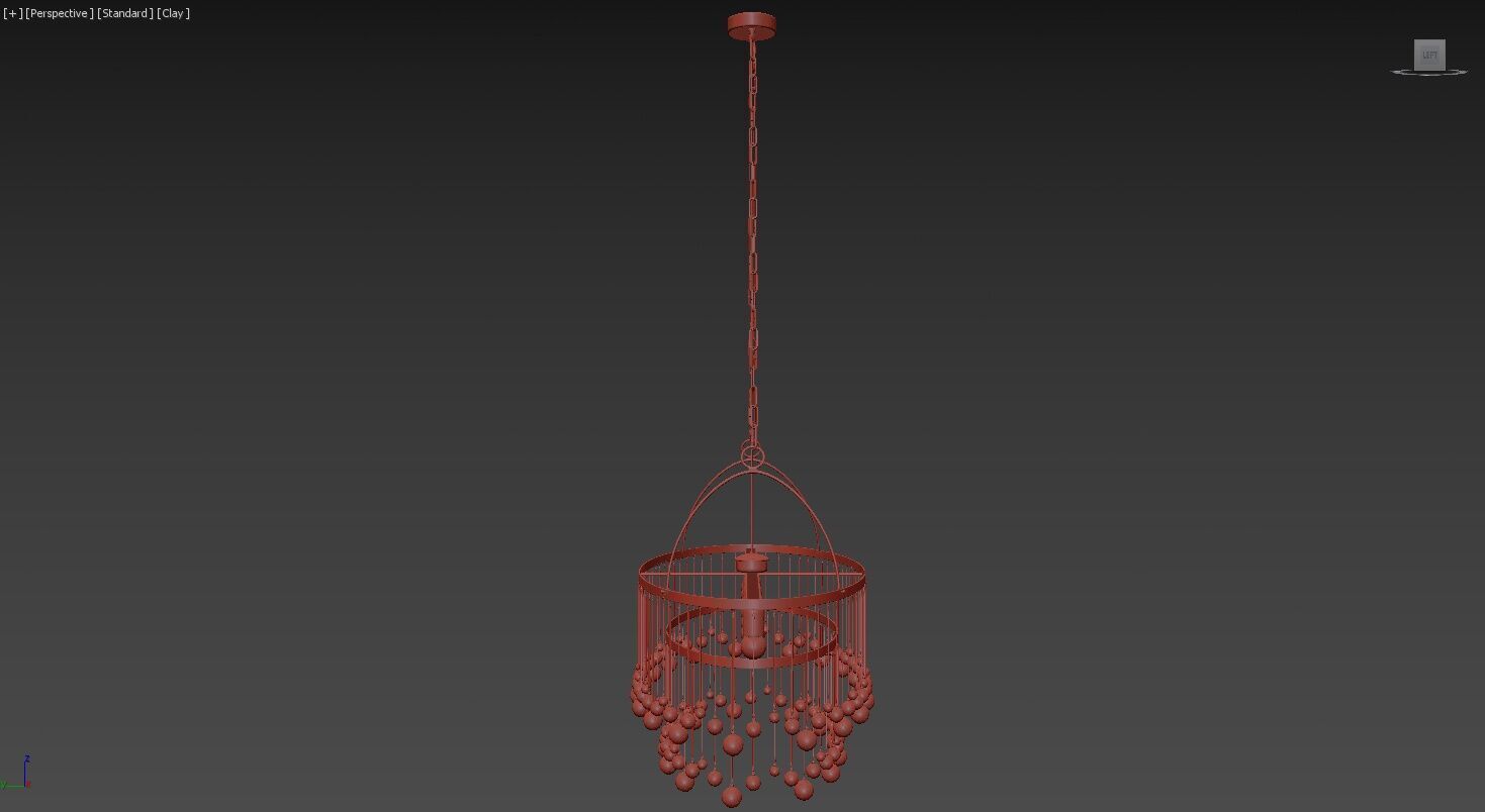 Aubrey Oval Chandelier 3D model_15