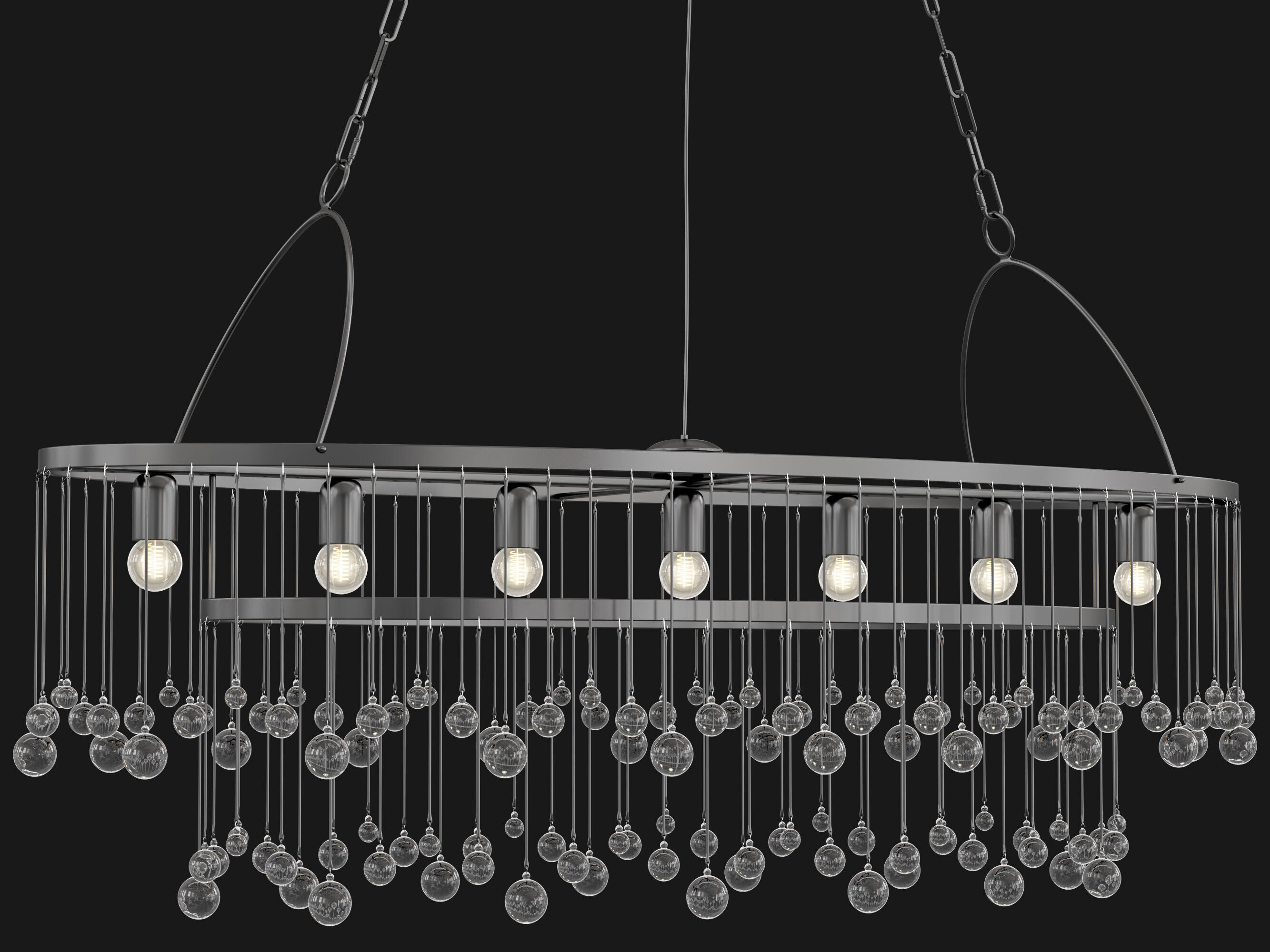 Aubrey Oval Chandelier 3D model_5