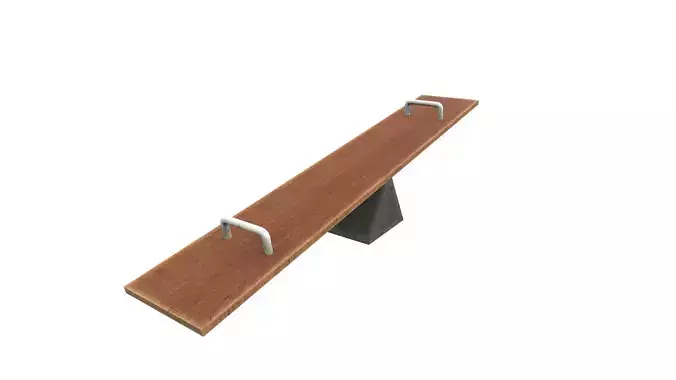 Swing 3D Model wooden bench