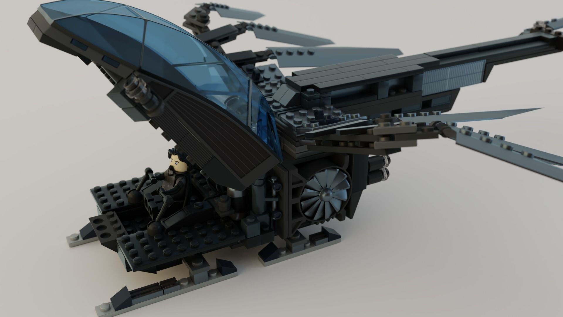 Lego Ornithopter with Paul Atreides  3D model_10