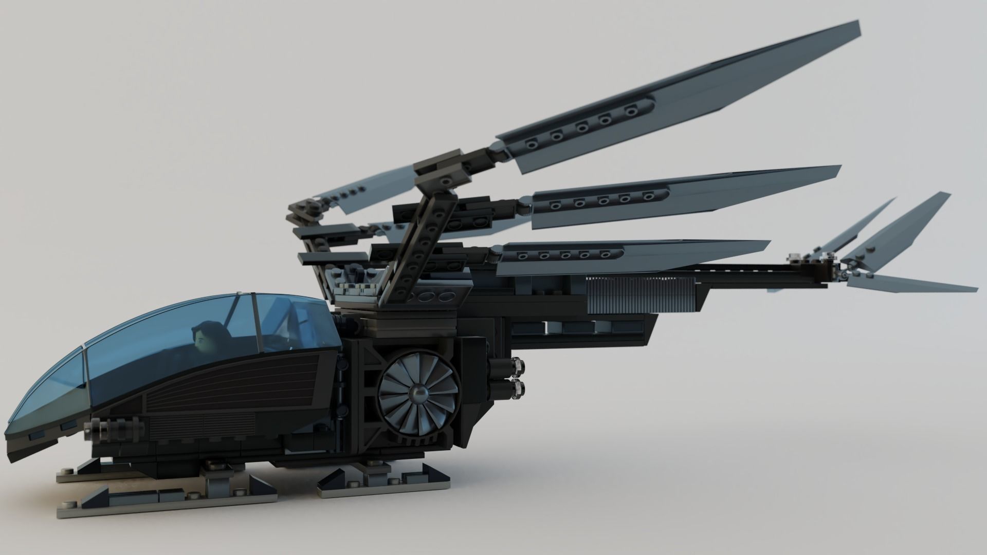 Lego Ornithopter with Paul Atreides  3D model_3