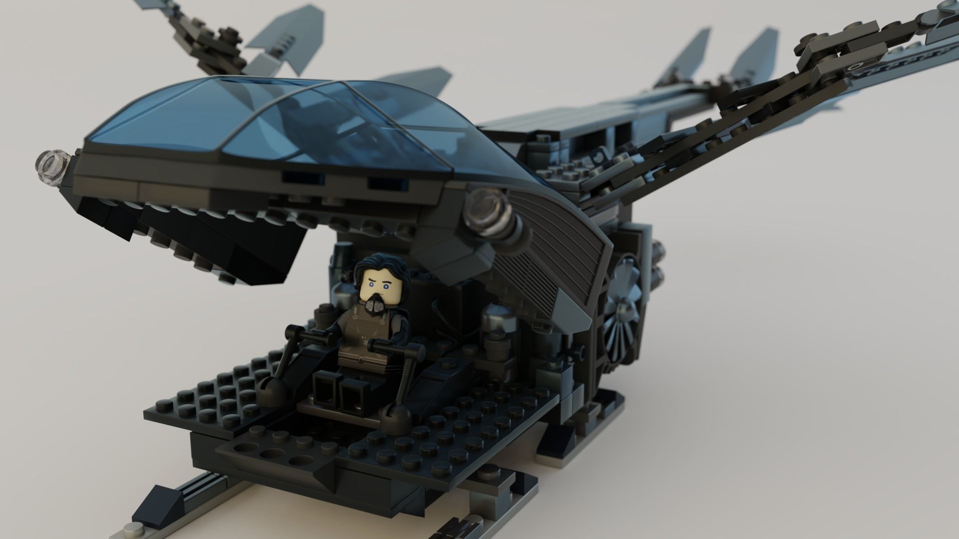 Lego Ornithopter with Paul Atreides  3D model_9