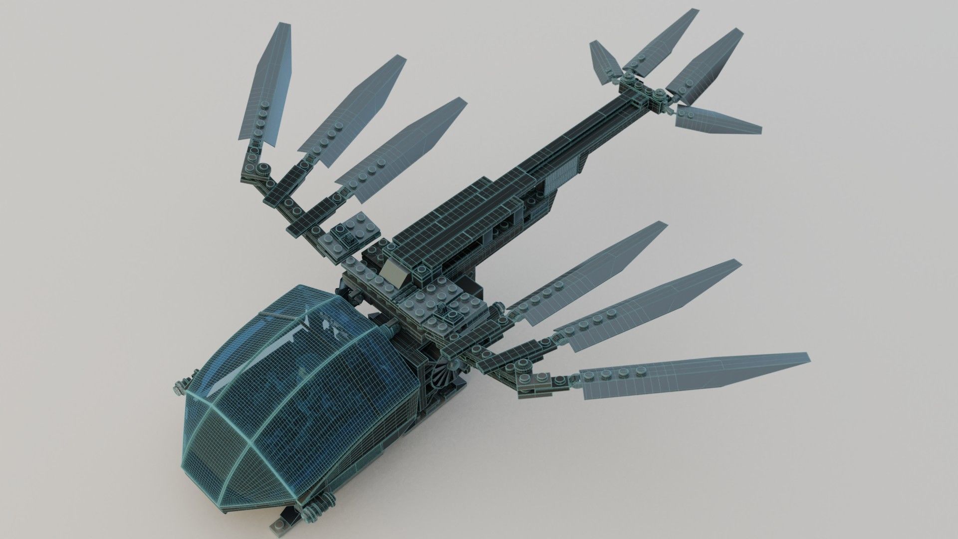 Lego Ornithopter with Paul Atreides  3D model_27