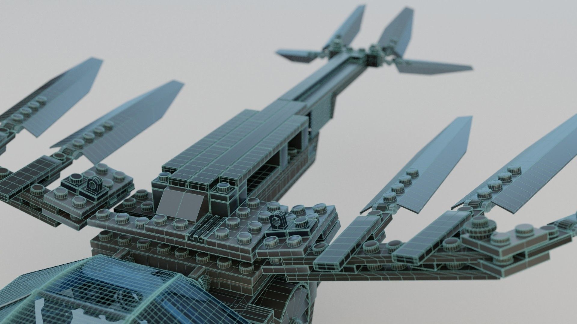 Lego Ornithopter with Paul Atreides  3D model_31