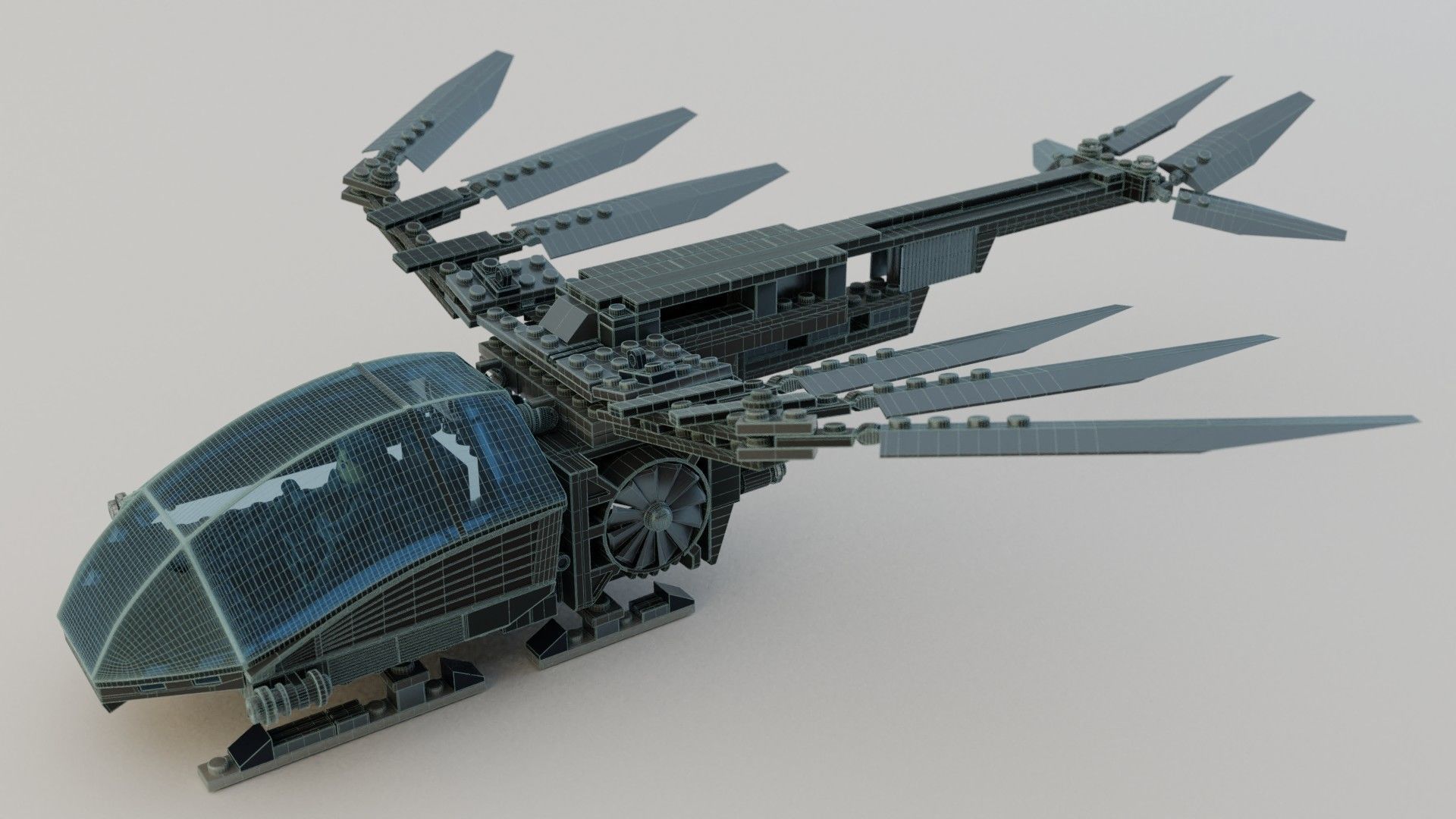 Lego Ornithopter with Paul Atreides  3D model_26
