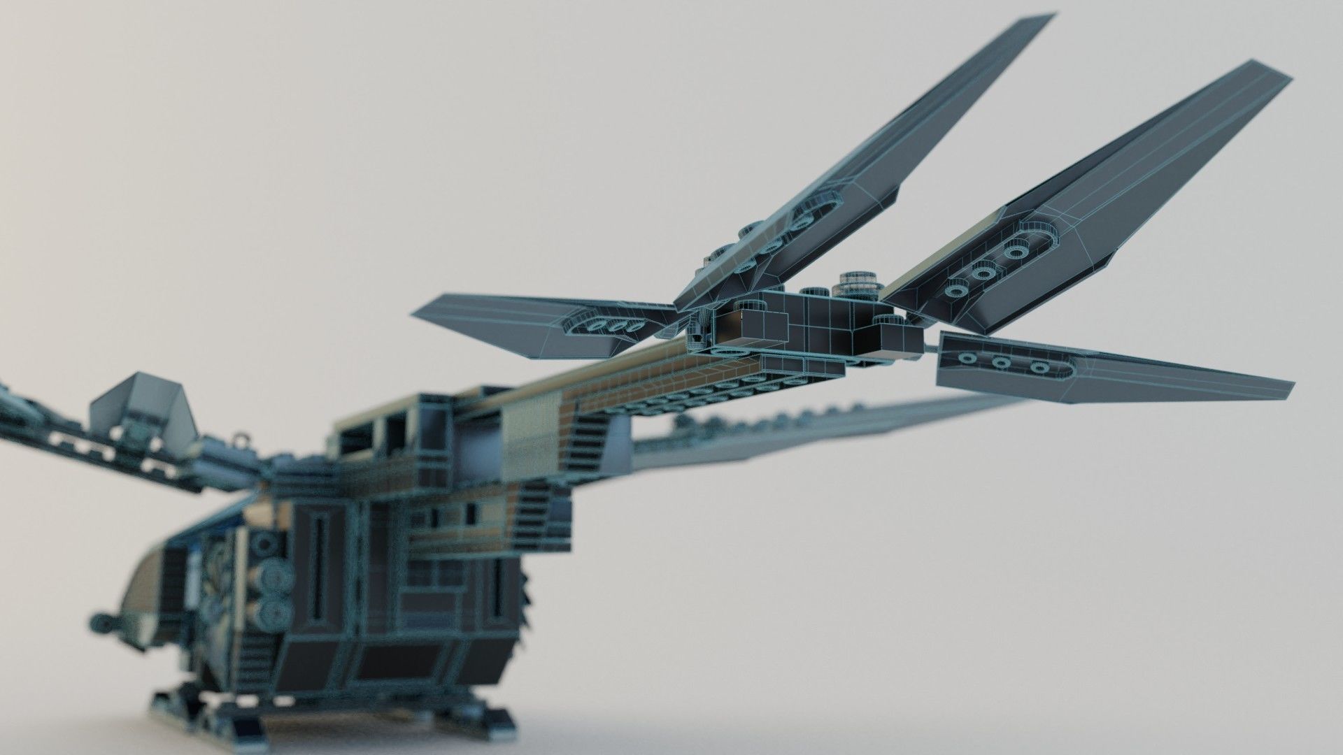 Lego Ornithopter with Paul Atreides  3D model_30