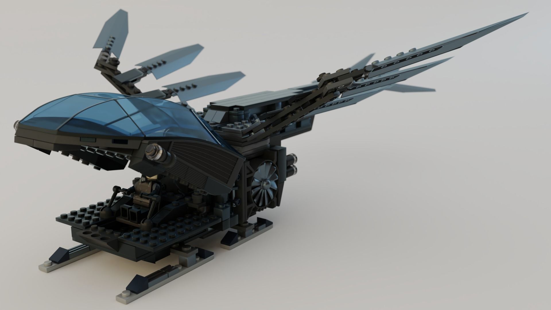 Lego Ornithopter with Paul Atreides  3D model_7