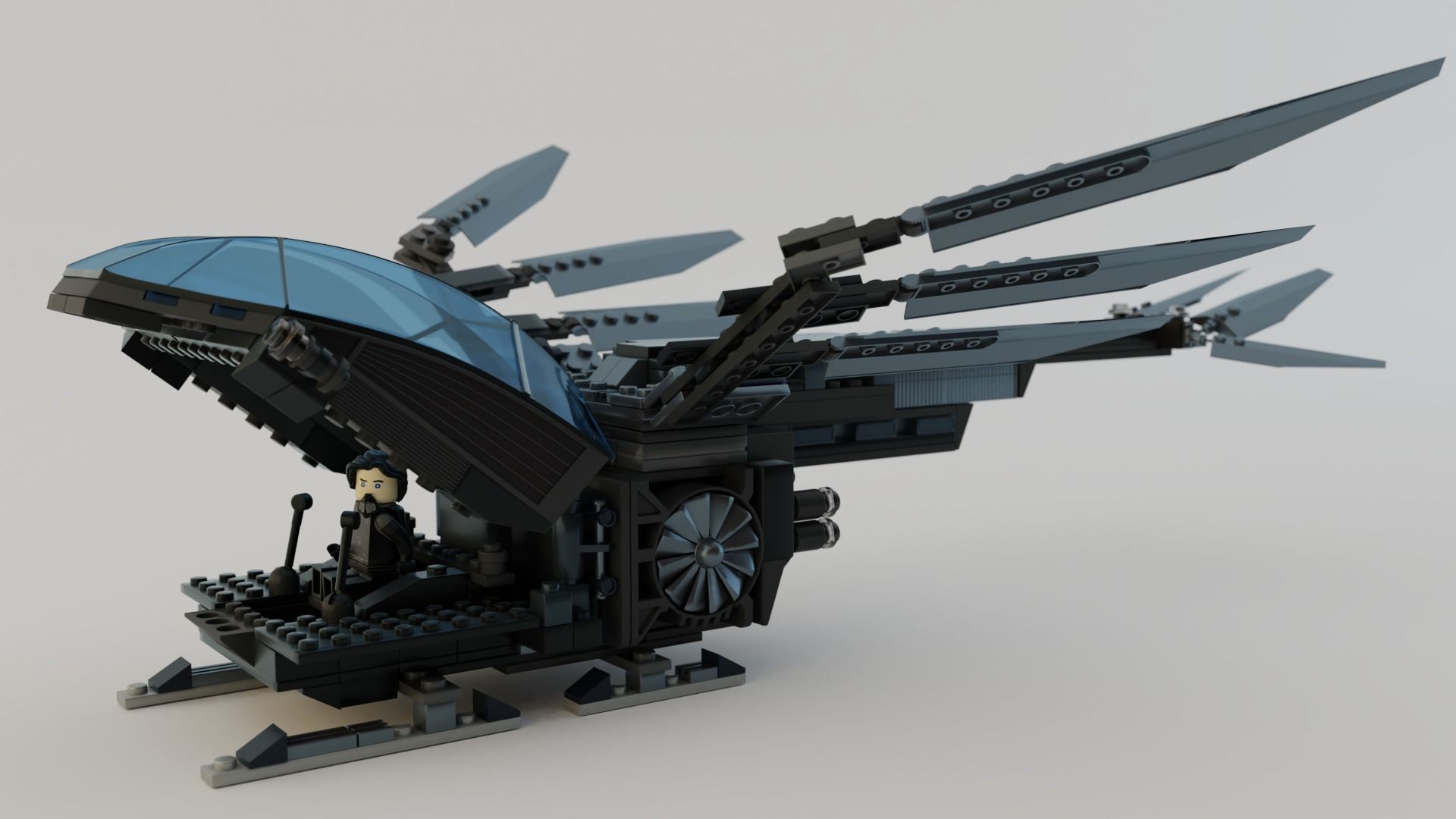 Lego Ornithopter with Paul Atreides  3D model_6