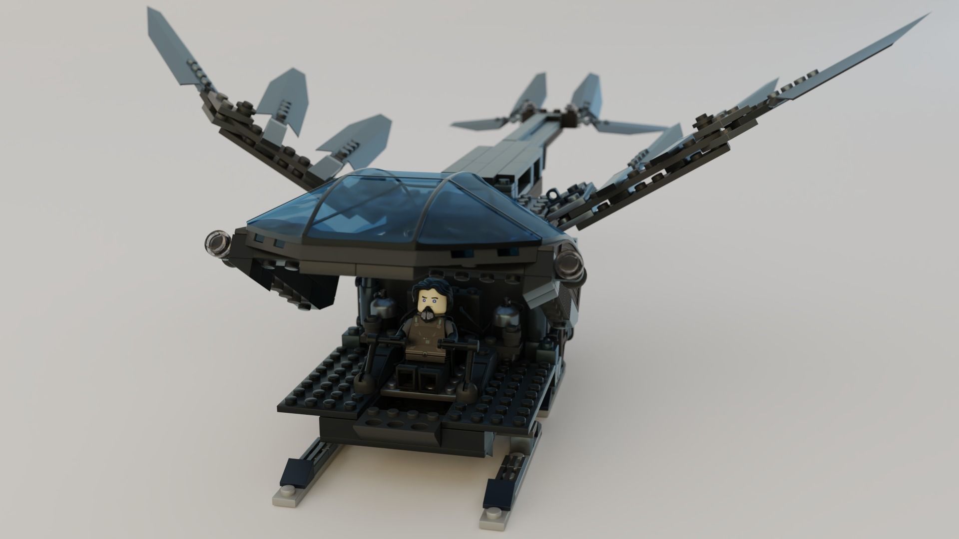 Lego Ornithopter with Paul Atreides  3D model_8