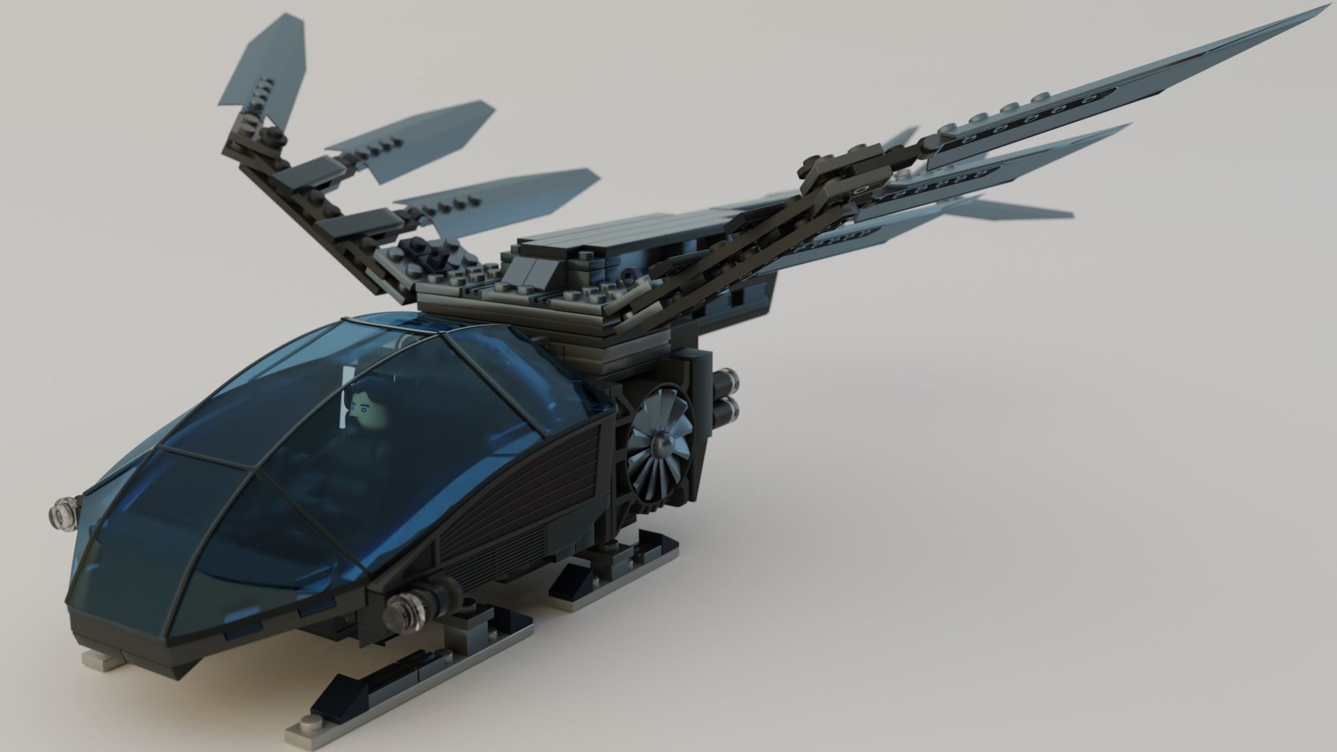 Lego Ornithopter with Paul Atreides  3D model_2