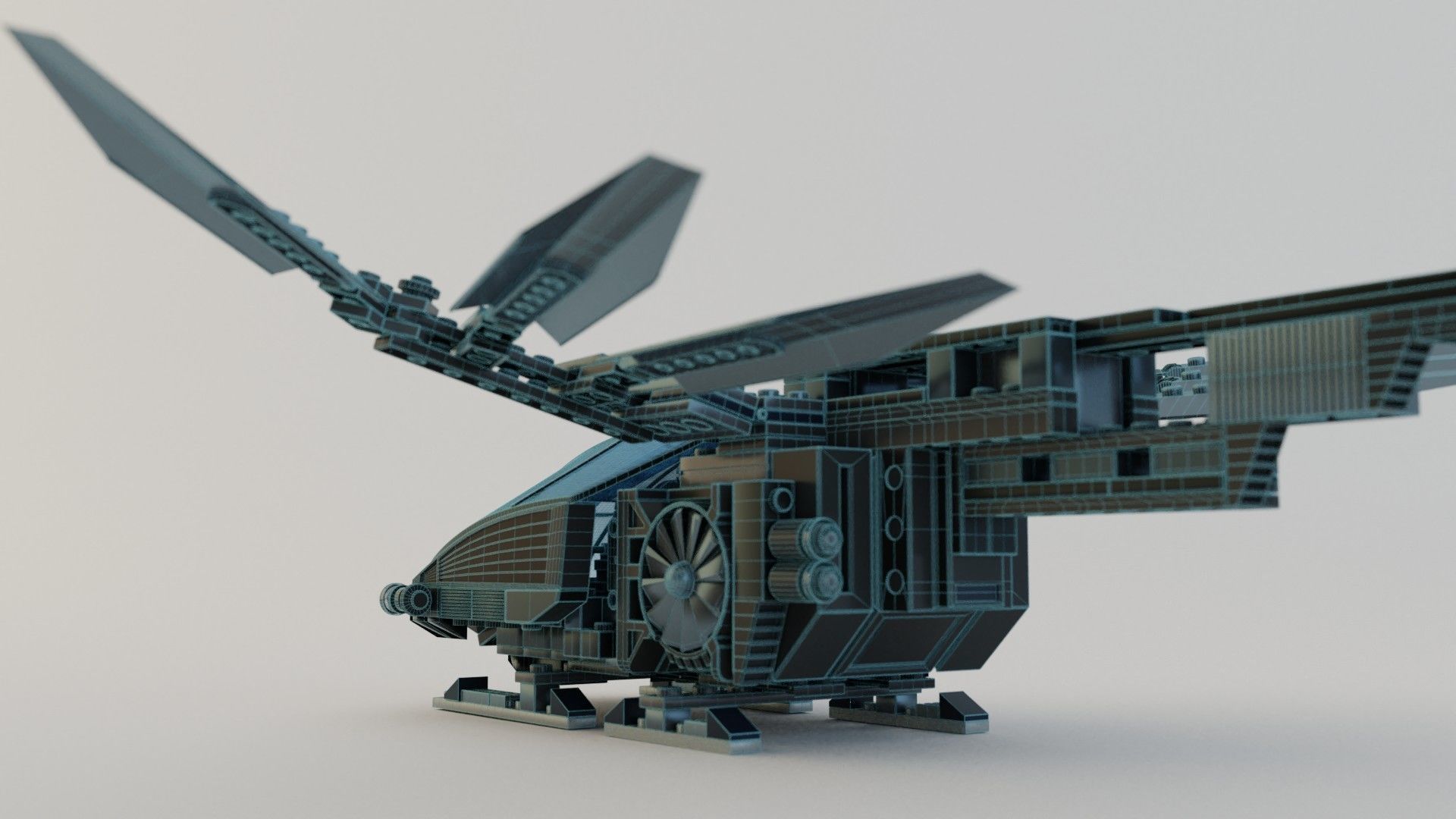 Lego Ornithopter with Paul Atreides  3D model_29