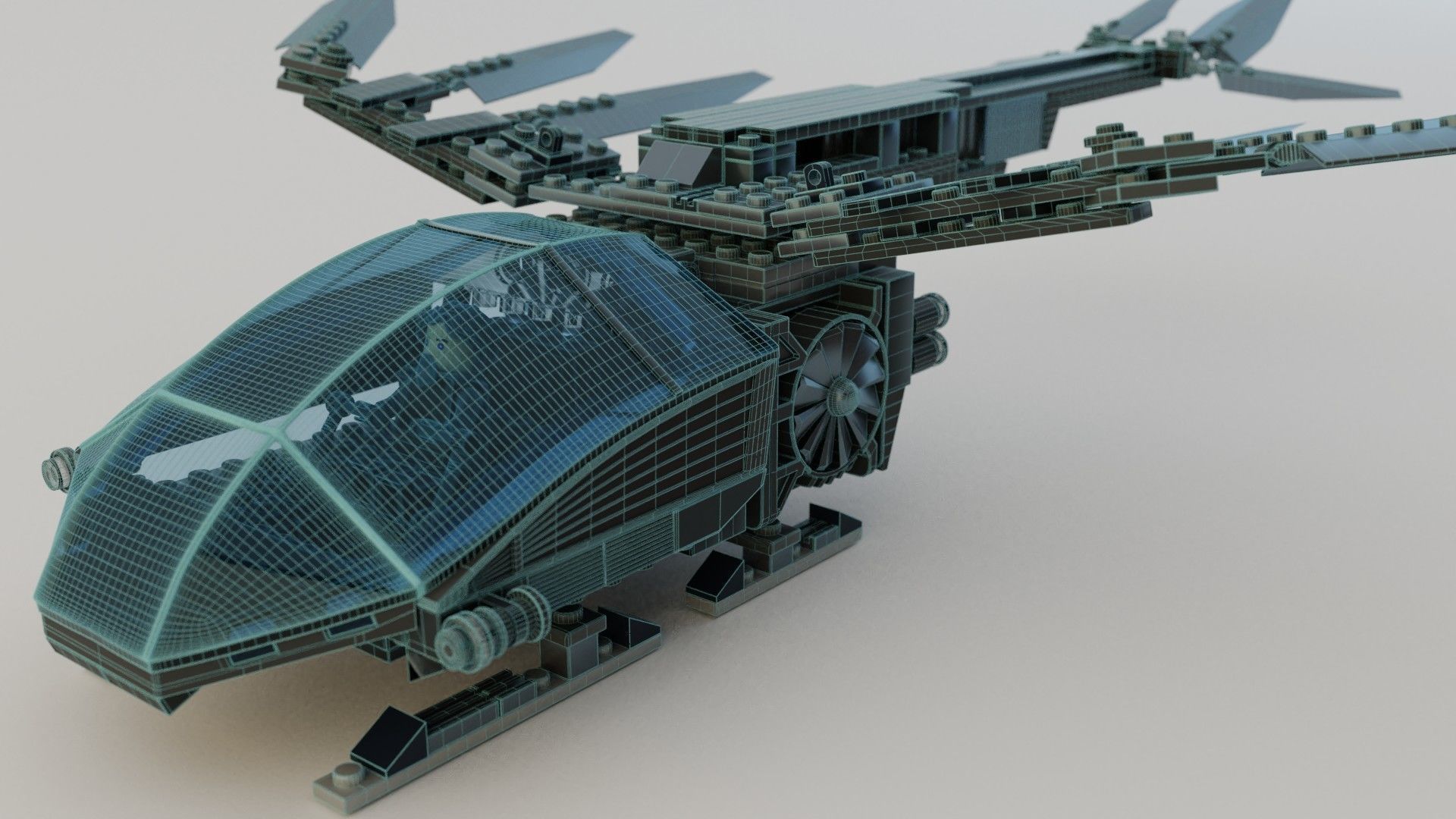 Lego Ornithopter with Paul Atreides  3D model_28