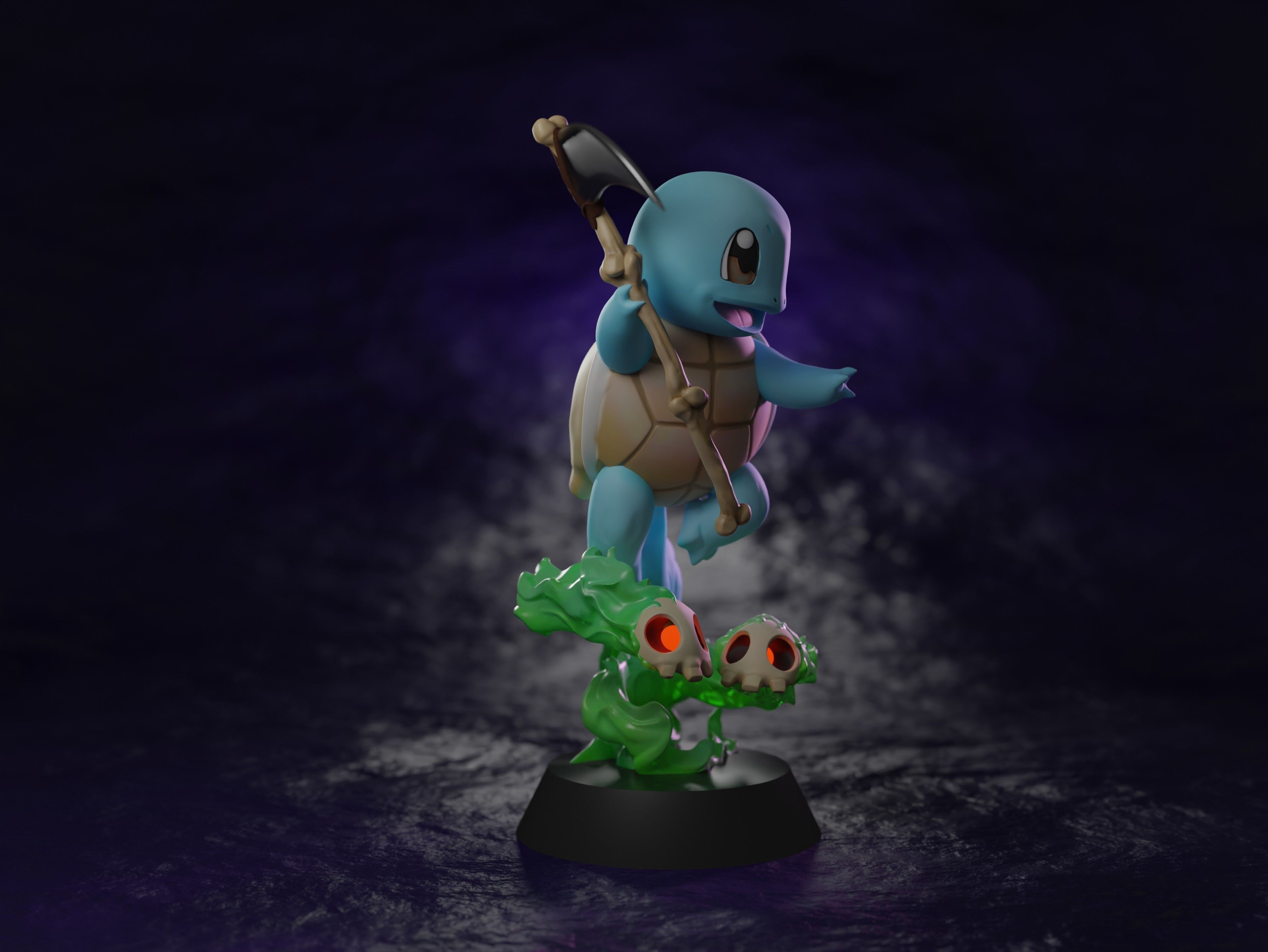 SQUIRTLE x DUSKULL POKEFUSION  Free 3D print model_10