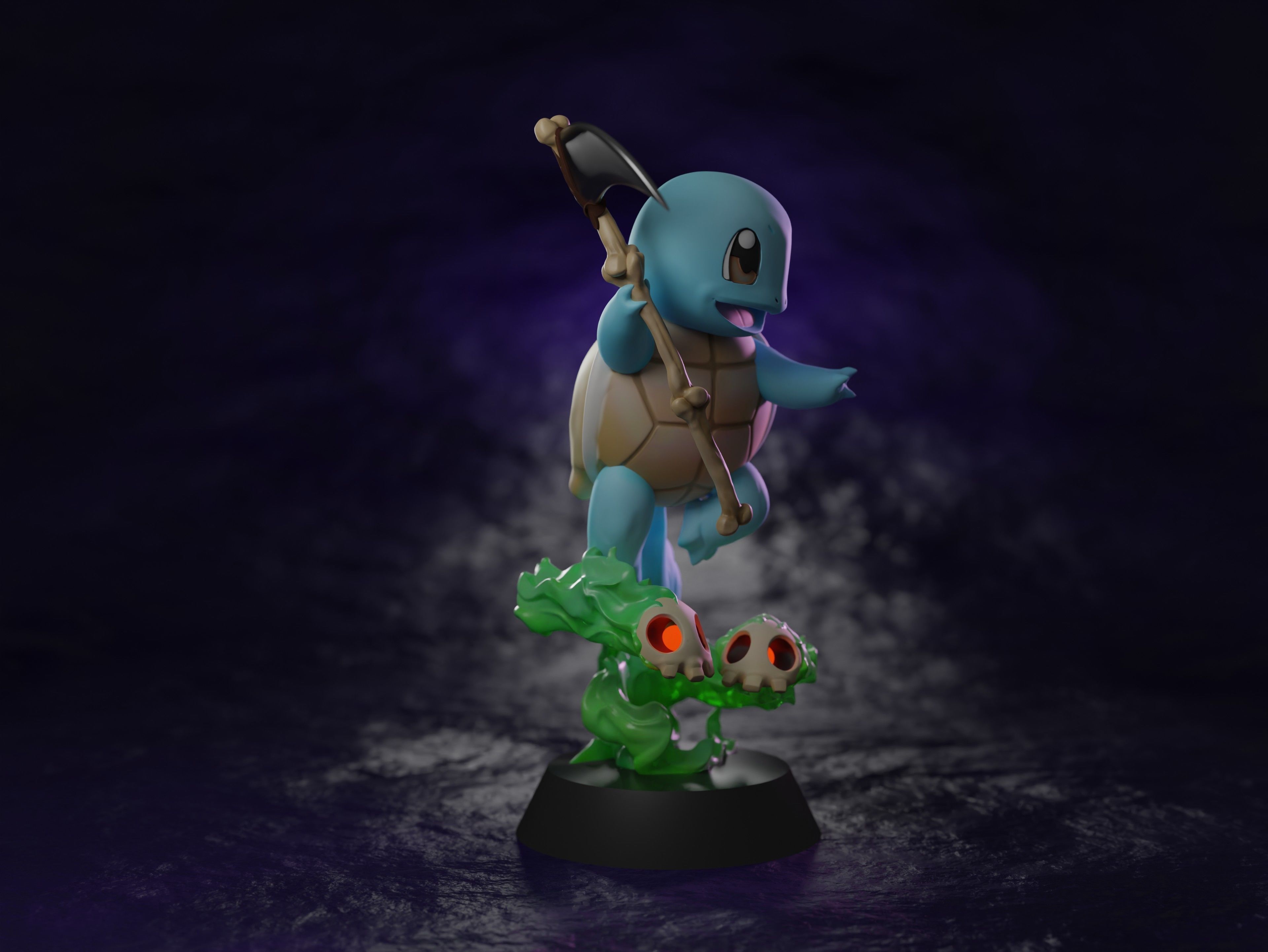 SQUIRTLE x DUSKULL POKEFUSION  Free 3D print model_6
