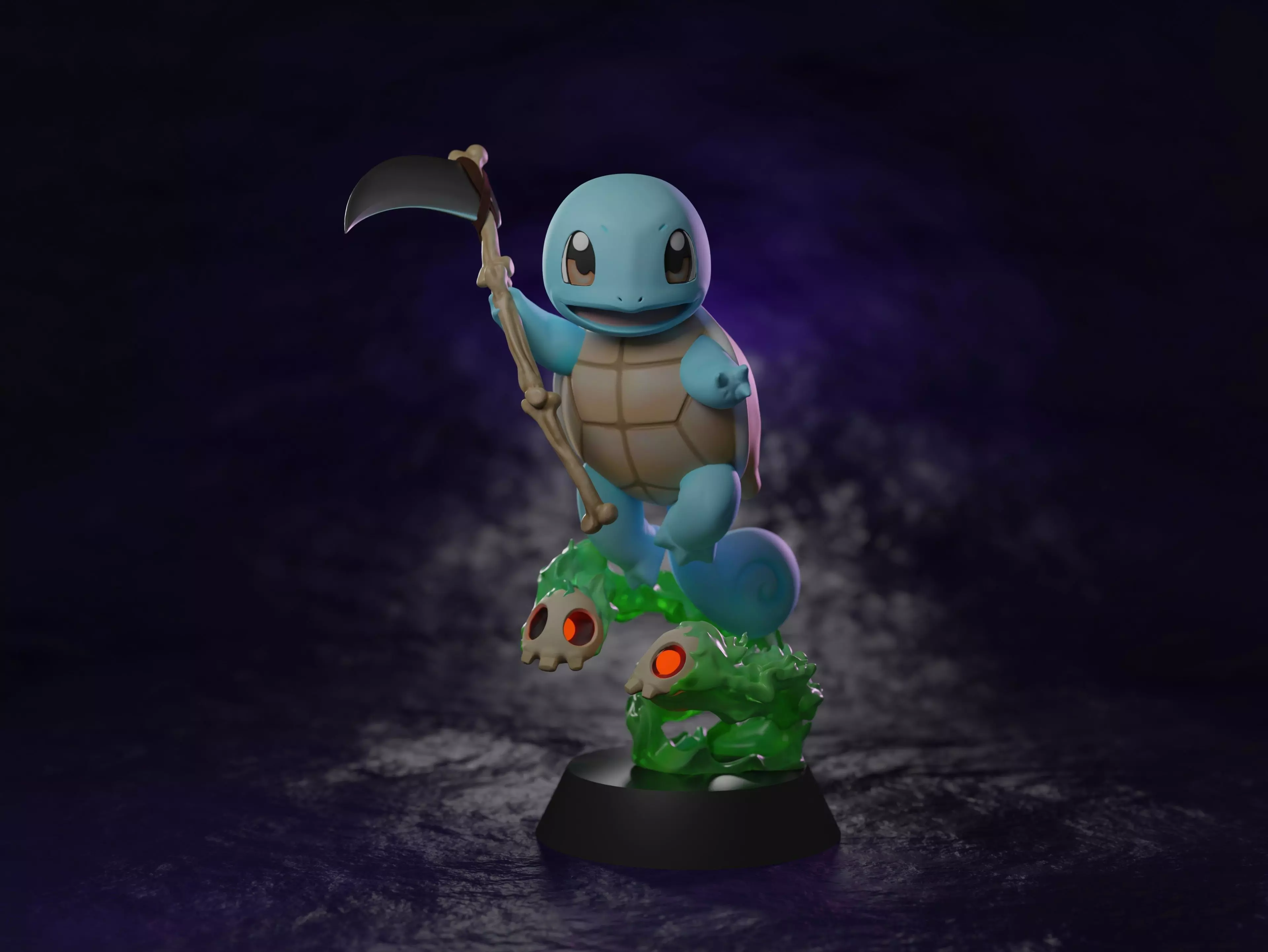 SQUIRTLE x DUSKULL POKEFUSION  Free 3D print model_0