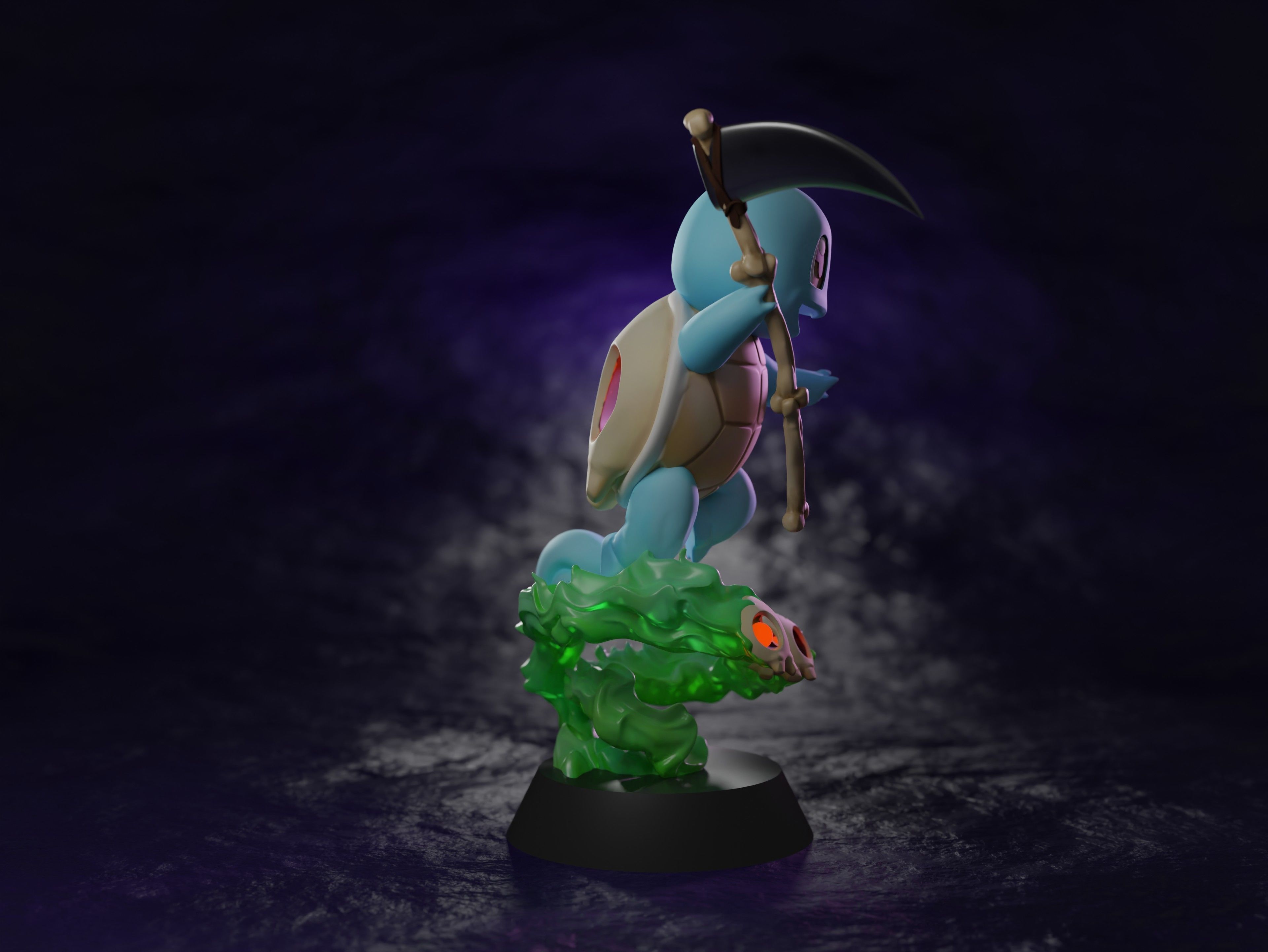 SQUIRTLE x DUSKULL POKEFUSION  Free 3D print model_9