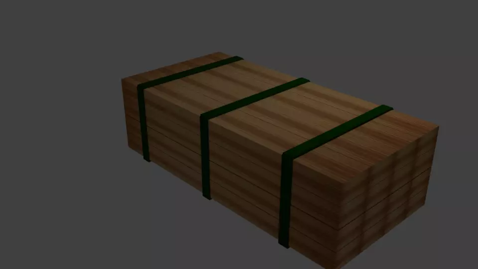 balewood wooden block Free low-poly 3D model_0