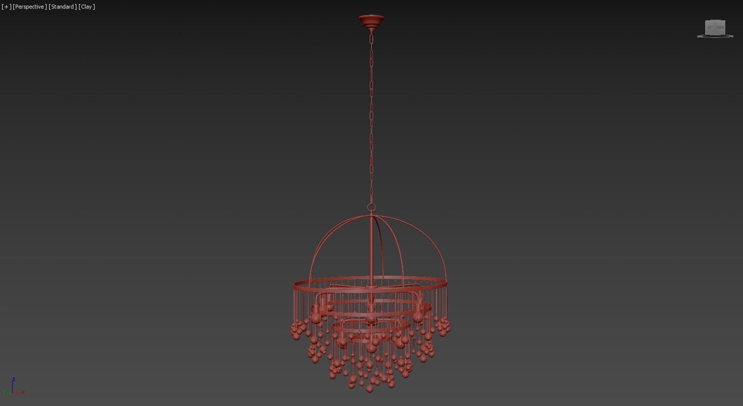 Aubrey Round Chandelier 4 tier 3D model_14