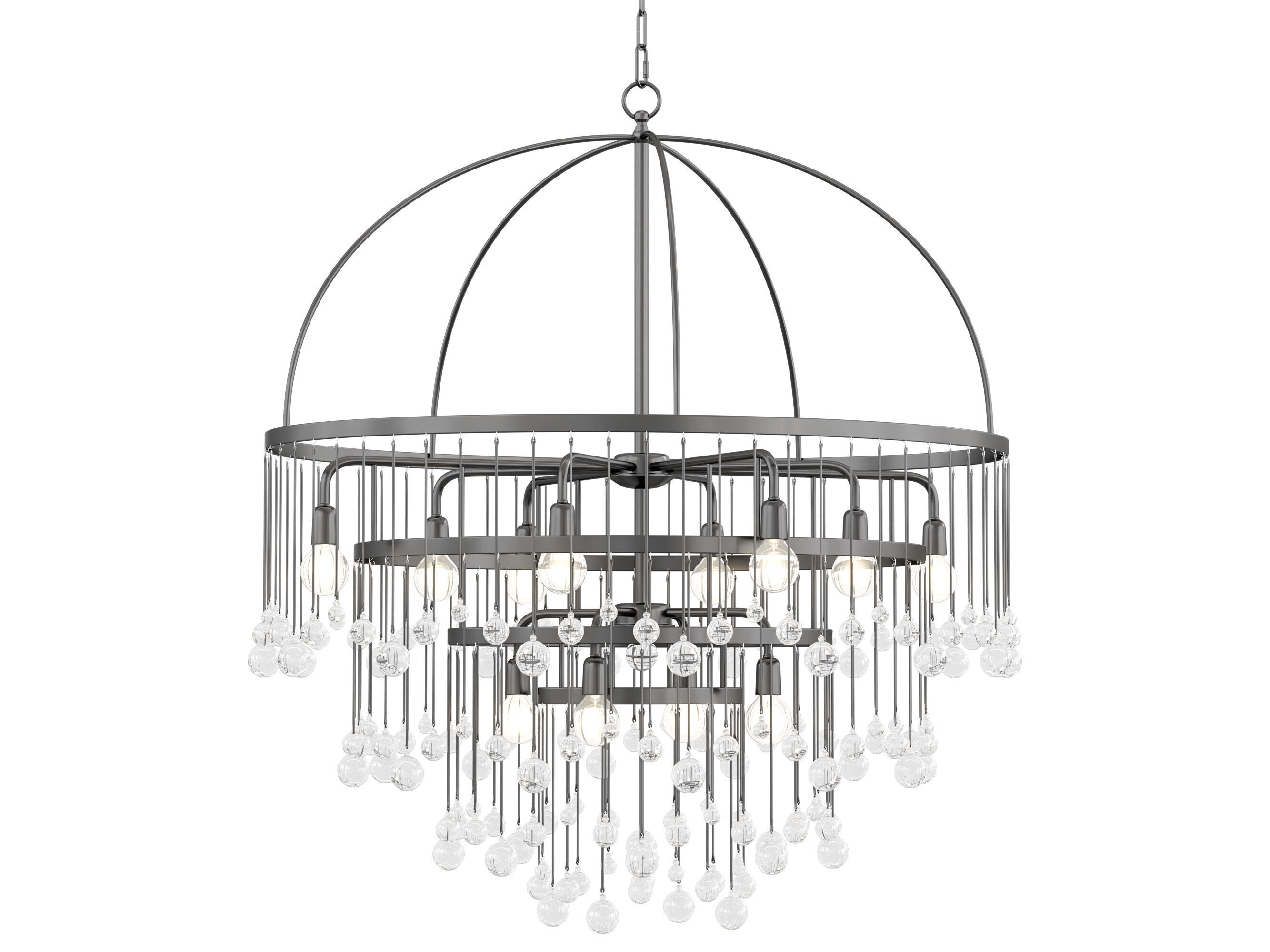 Aubrey Round Chandelier 4 tier 3D model_2