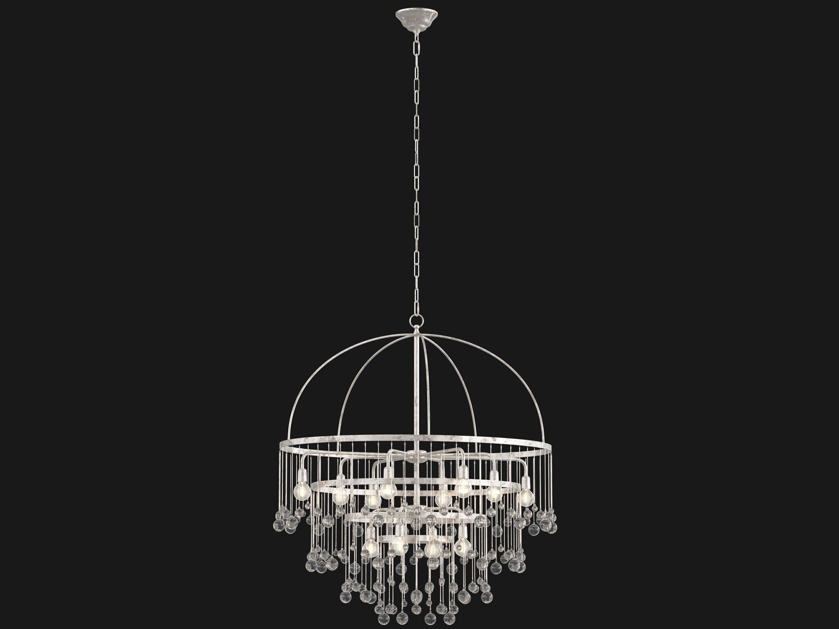 Aubrey Round Chandelier 4 tier 3D model_8
