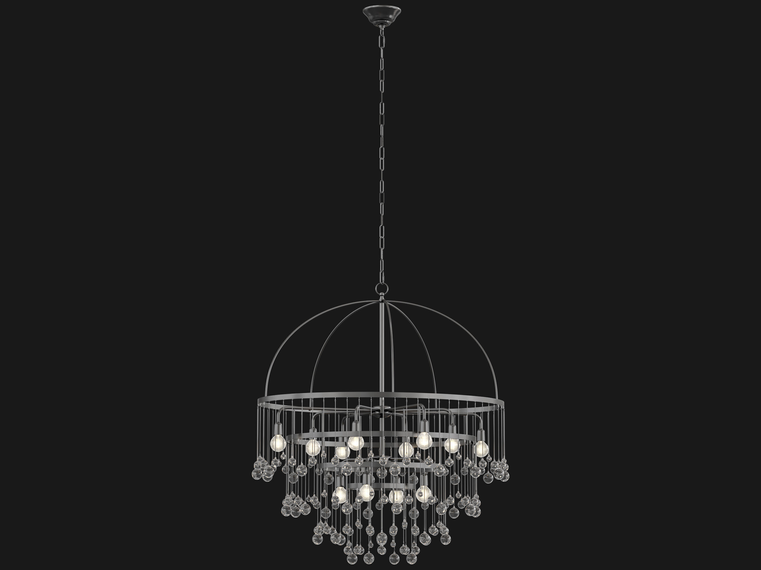 Aubrey Round Chandelier 4 tier 3D model_5