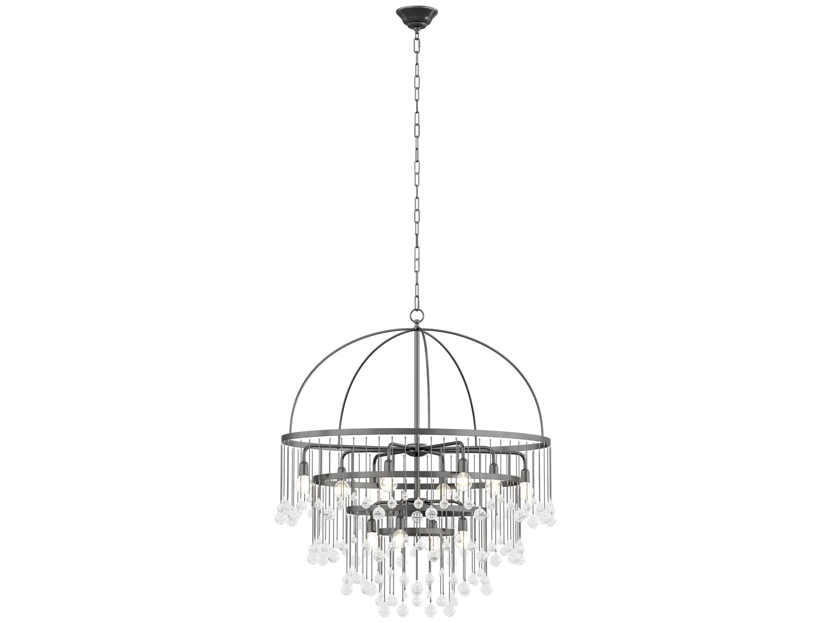 Aubrey Round Chandelier 4 tier 3D model_7
