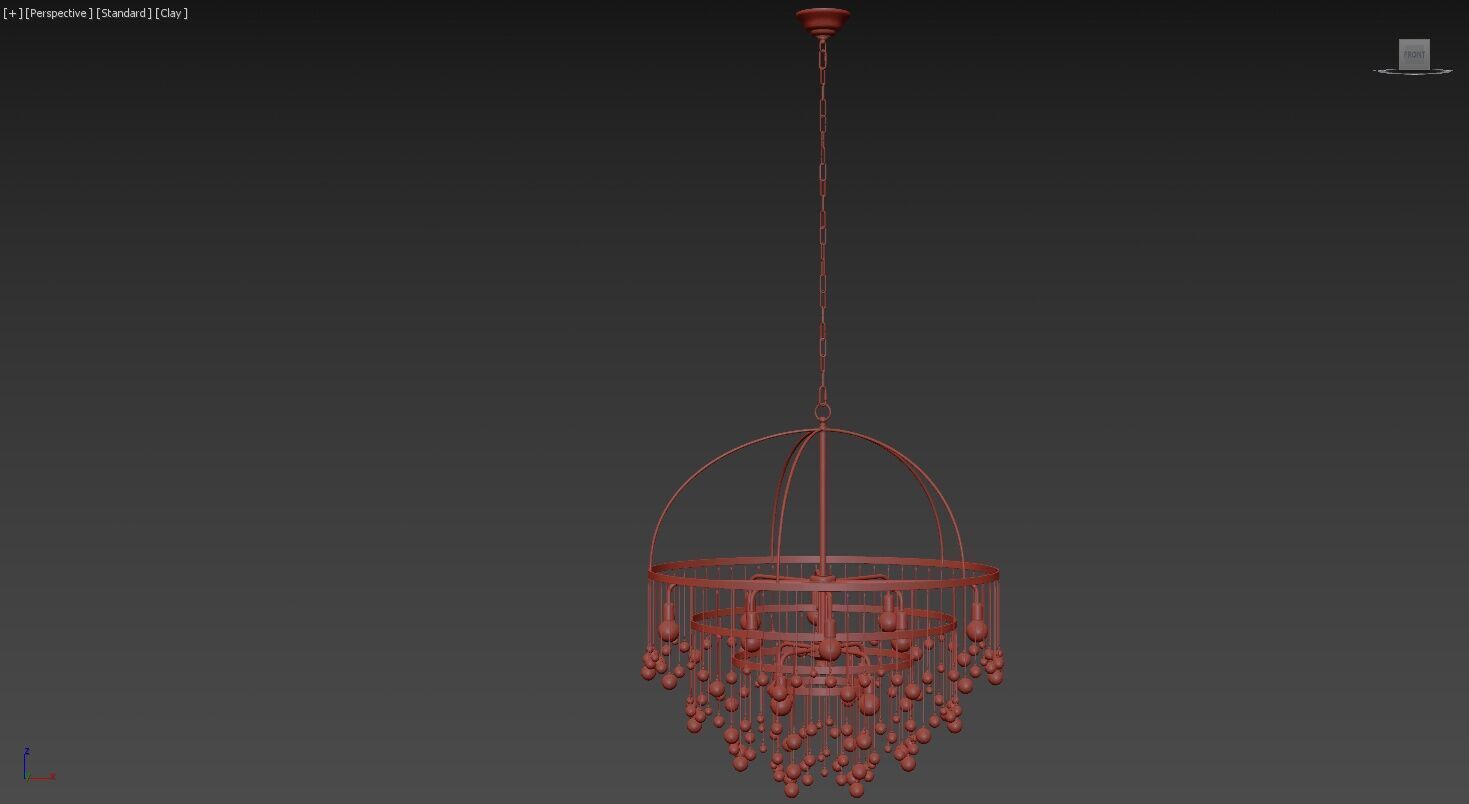 Aubrey Round Chandelier 4 tier 3D model_17