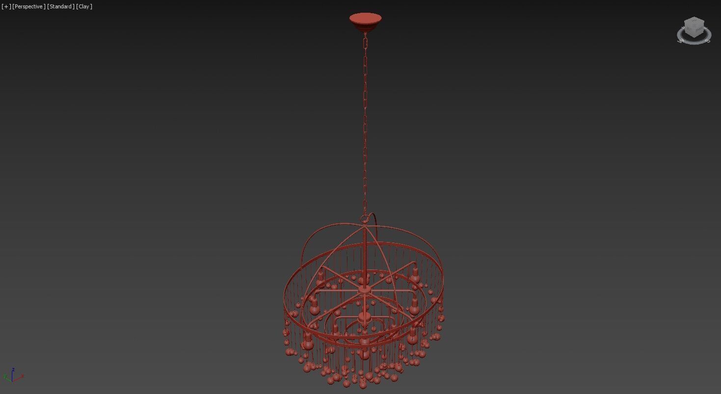 Aubrey Round Chandelier 4 tier 3D model_13