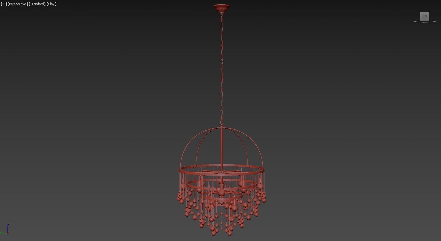 Aubrey Round Chandelier 4 tier 3D model_16