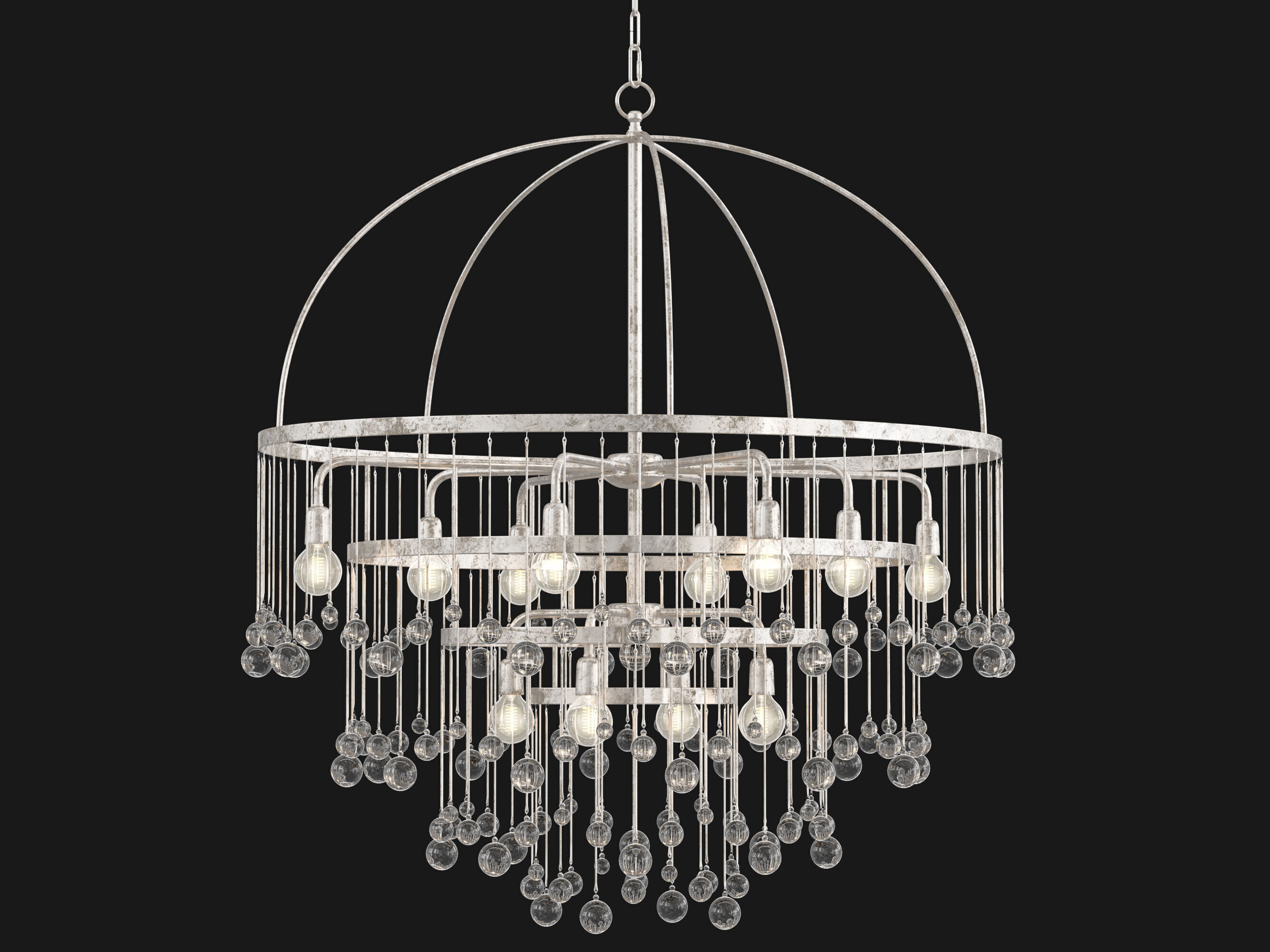 Aubrey Round Chandelier 4 tier 3D model_6