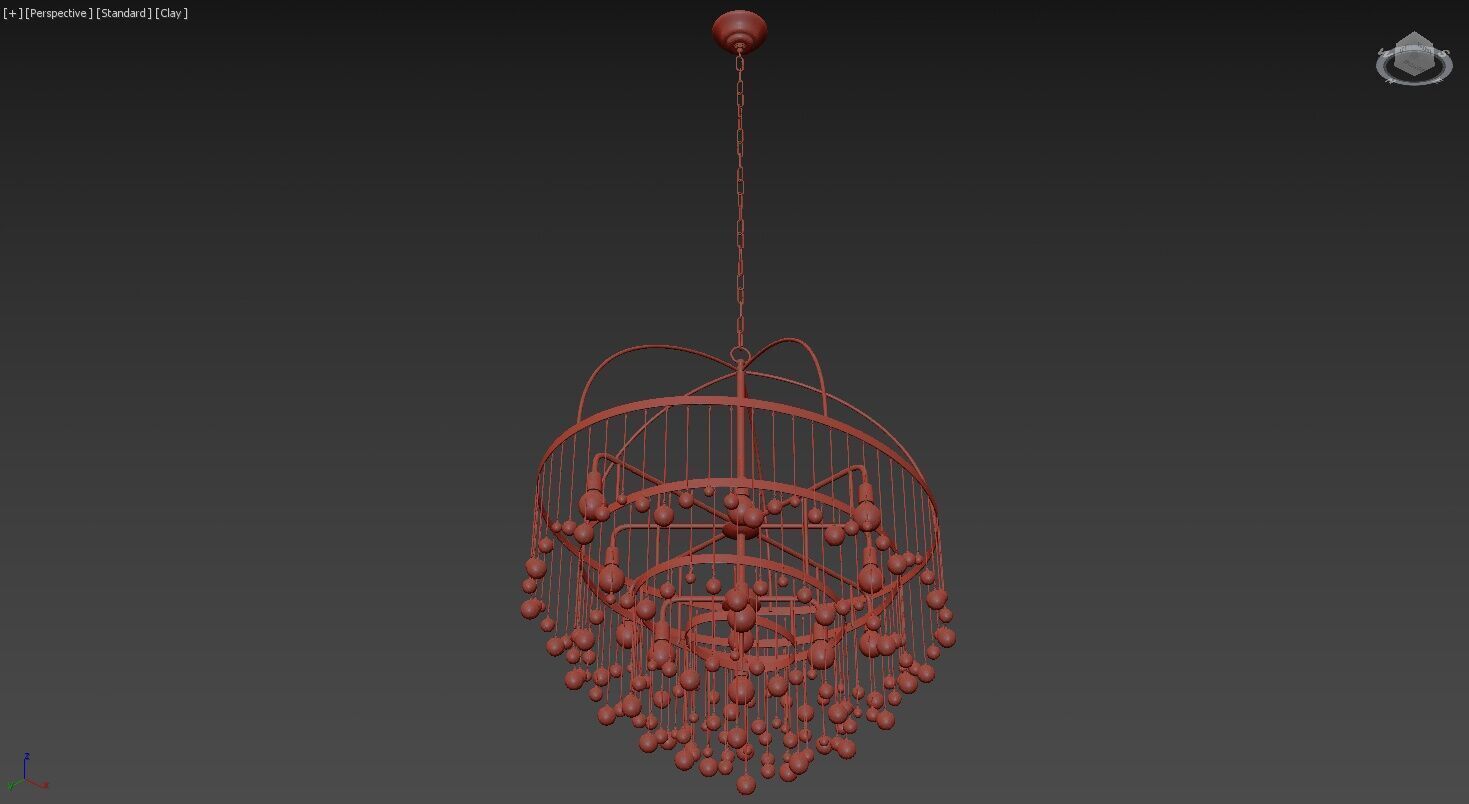 Aubrey Round Chandelier 4 tier 3D model_15