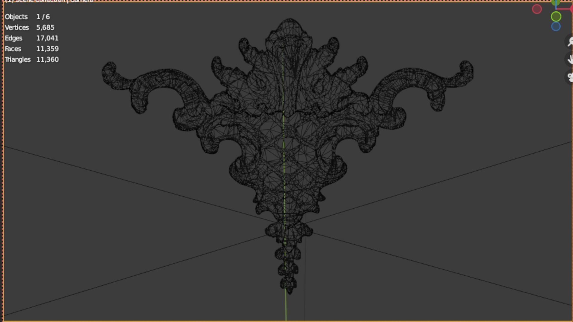 Classic decor ornament 78 3D model_5