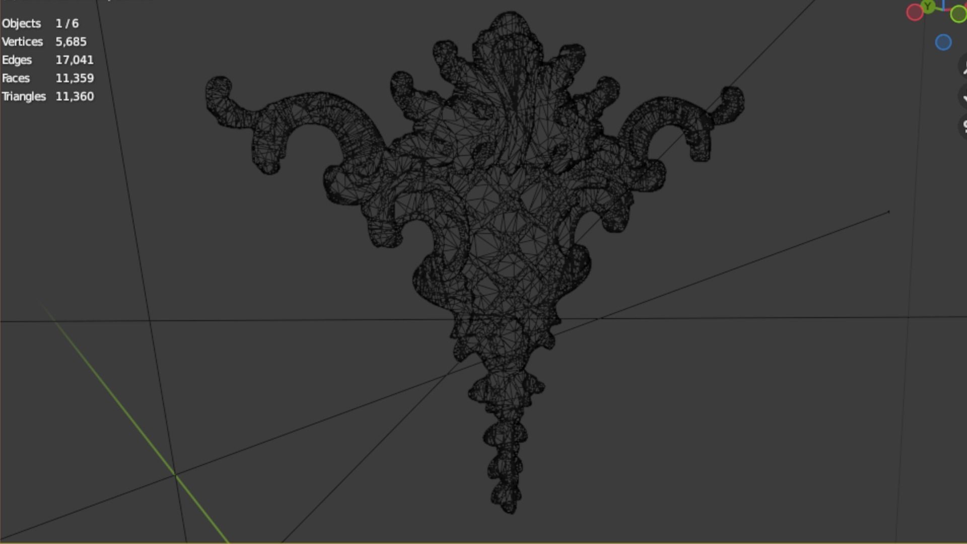 Classic decor ornament 78 3D model_6