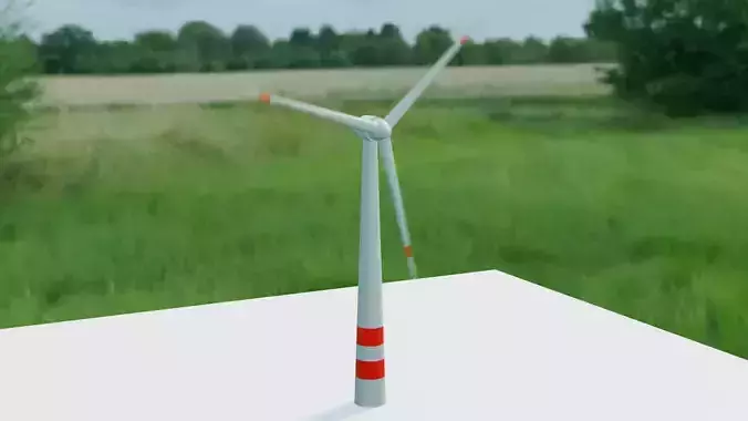 WindMill wind turbine in grass