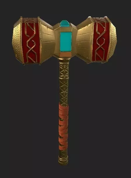 3D GAME ASSET battle MOLOT Low-poly 3D model_0