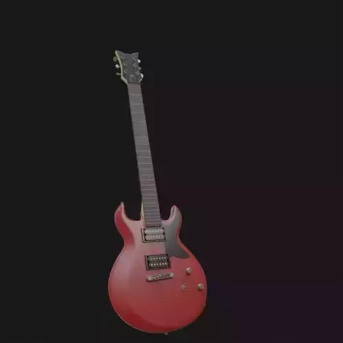 Red electric guitar by Shecter