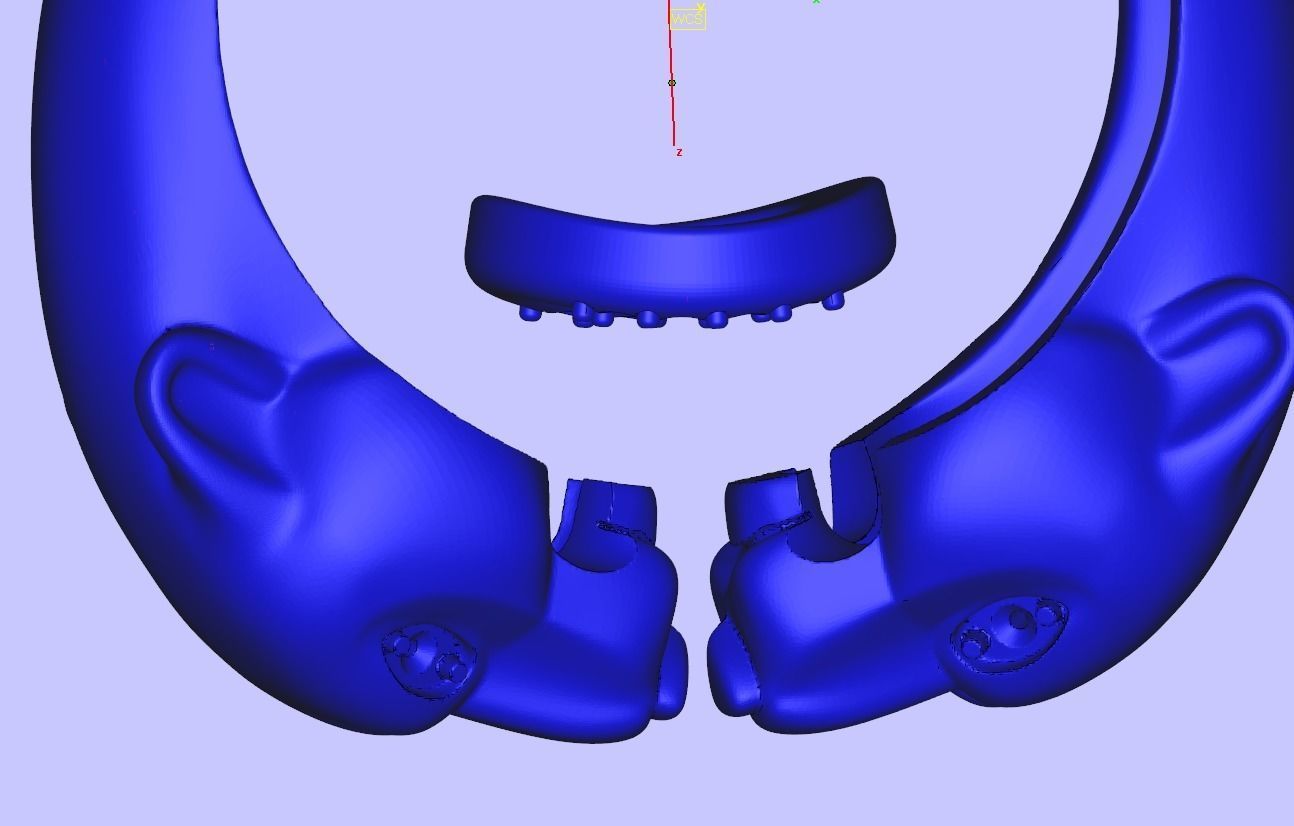 Fashion Ring two panthers  3D print model_17