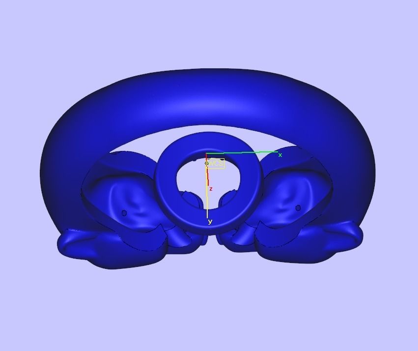 Fashion Ring two panthers  3D print model_16