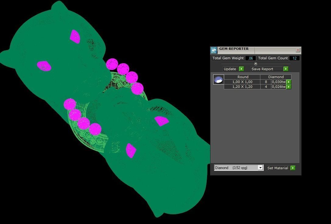 Fashion Ring two panthers  3D print model_9