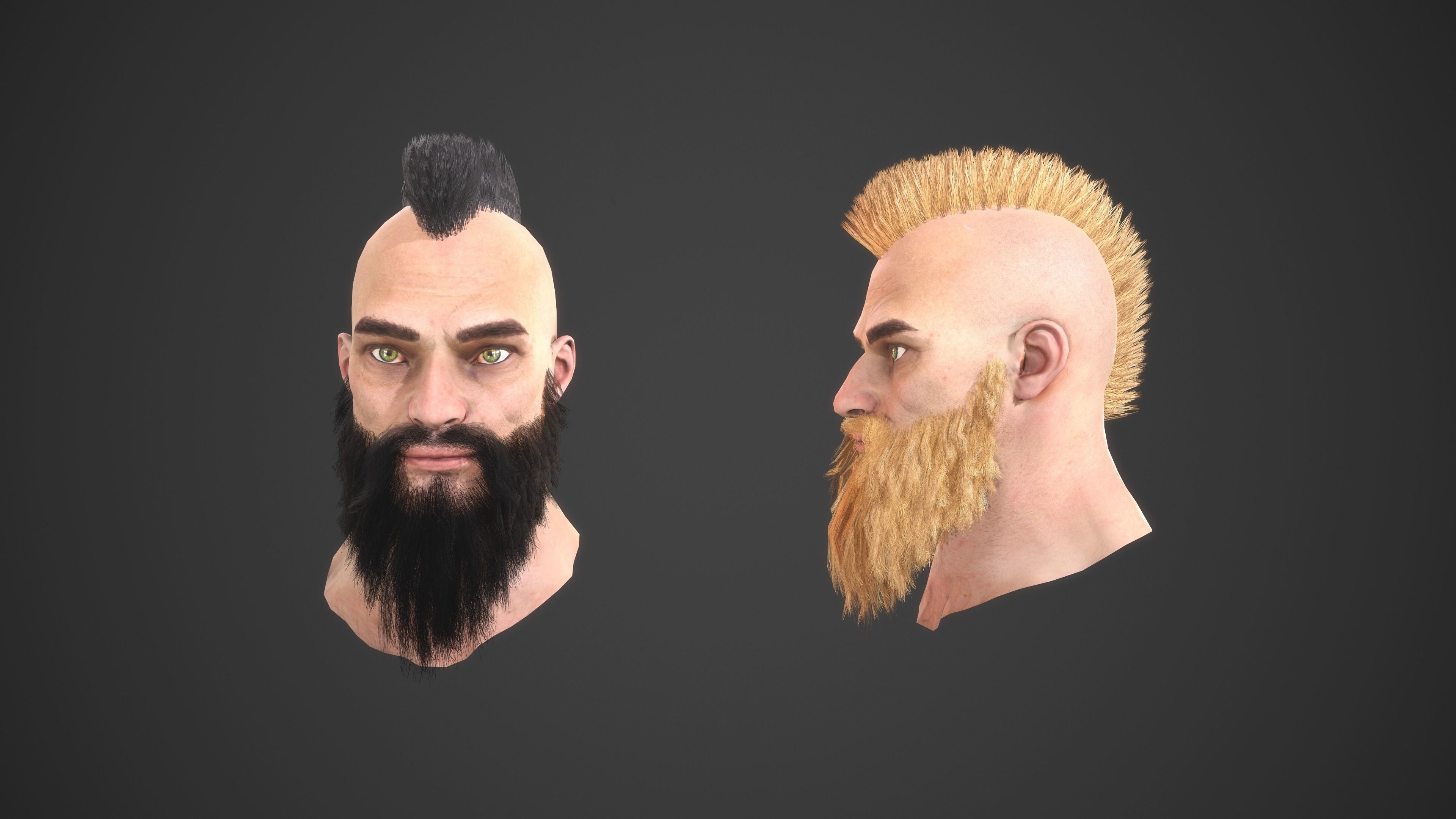 Superhero man chicken Low-poly 3D model_10