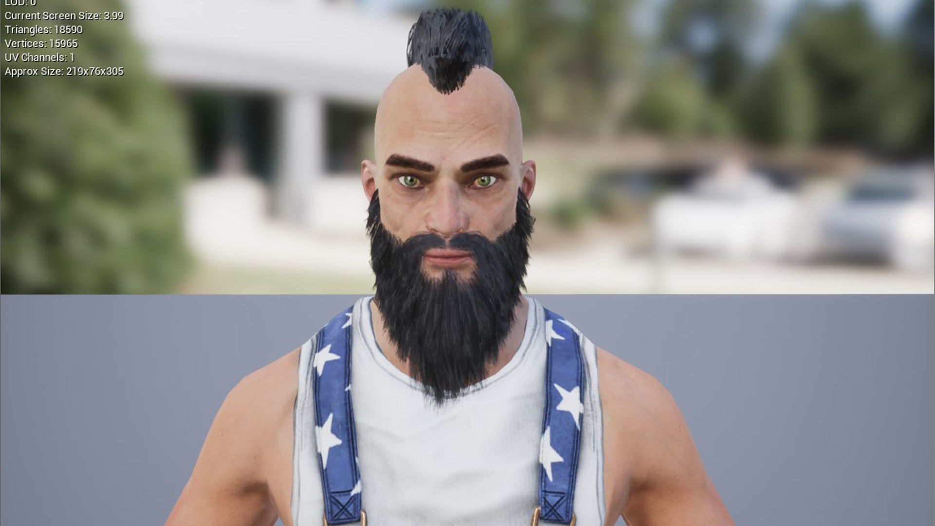 Superhero man chicken Low-poly 3D model_12